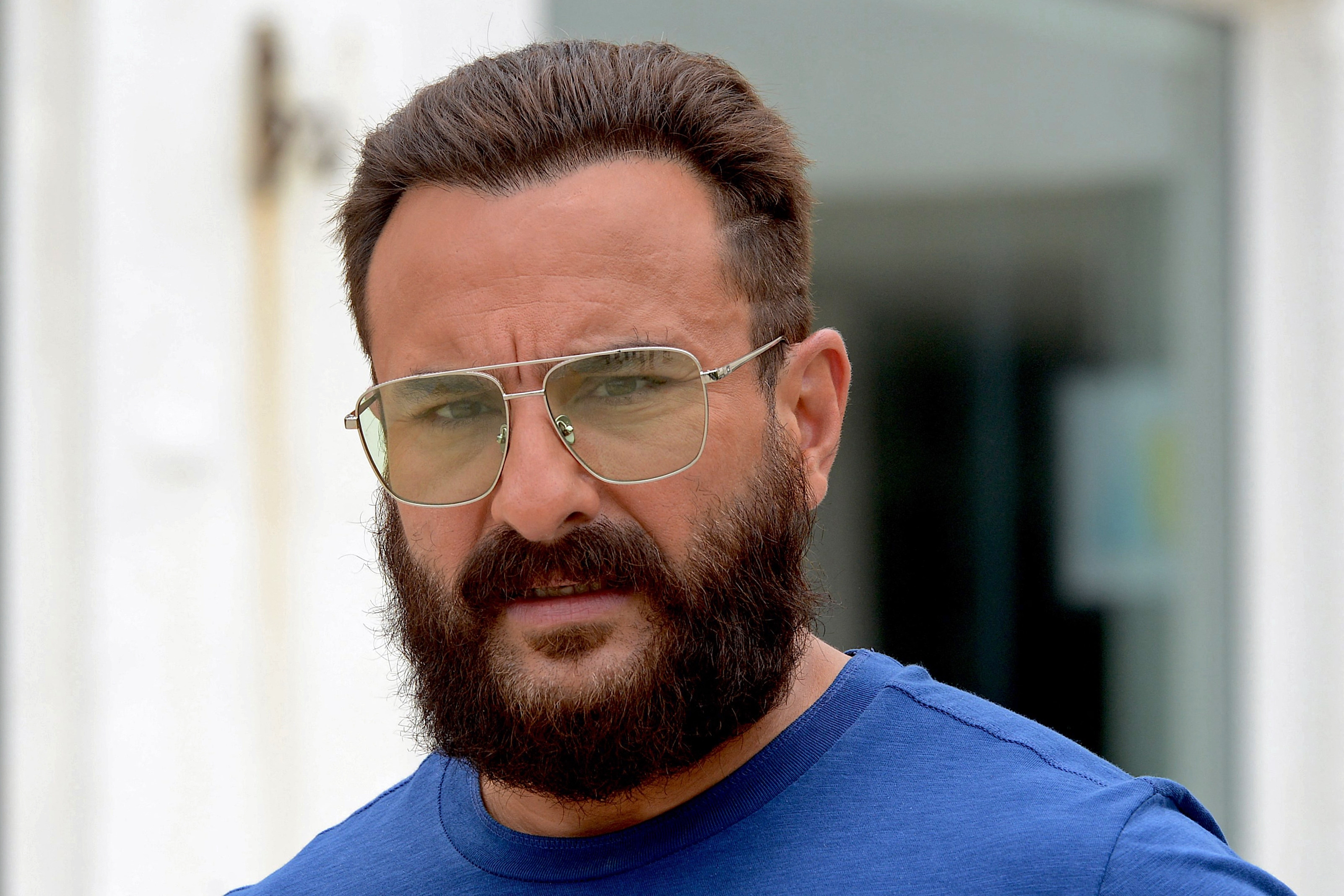 (FILES) Bollywood actor Saif Ali Khan poses for pictures during the promotion of his upcoming Hindi-language horror comedy film