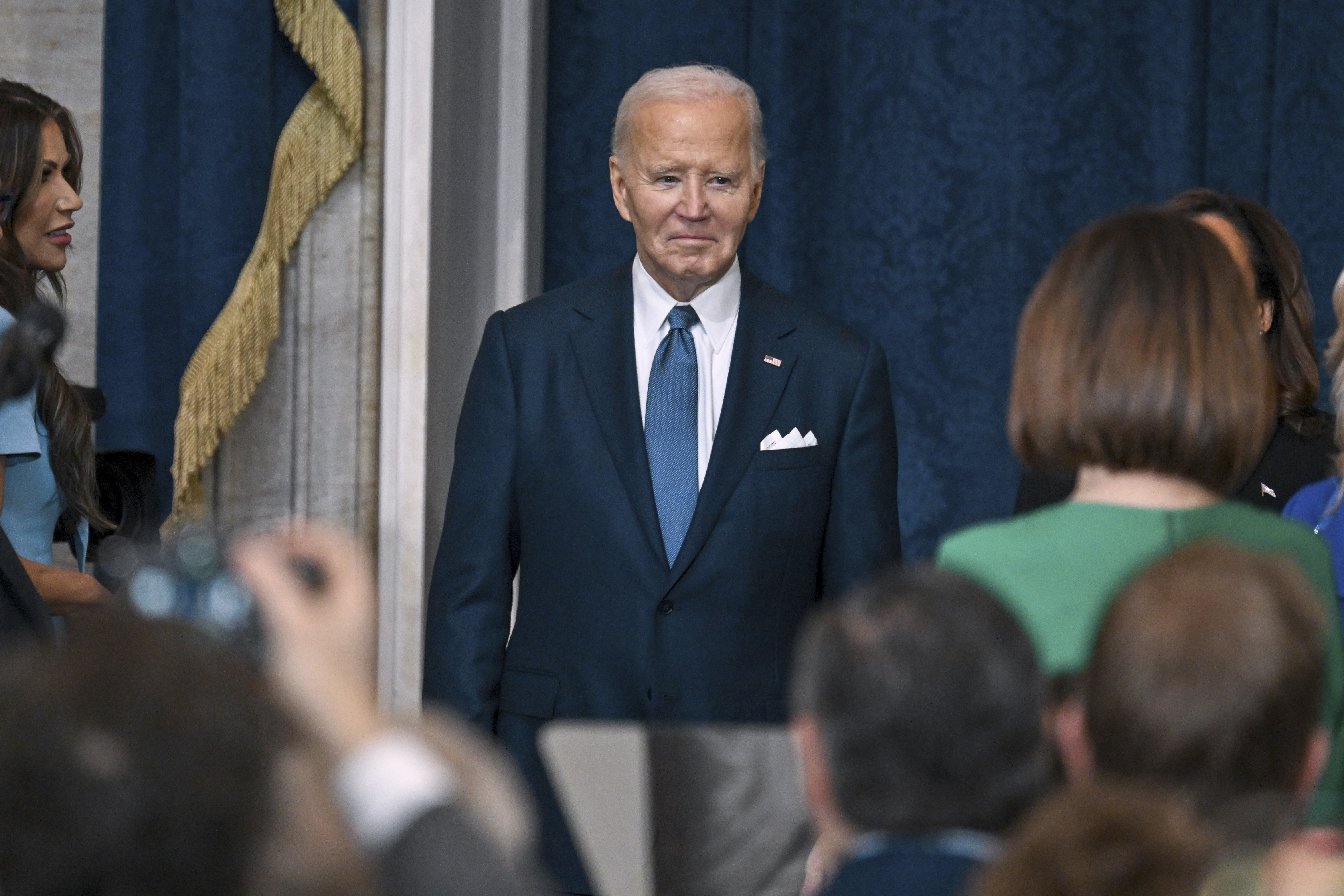 Joe Biden arrives at the 2025 inauguration ceremony