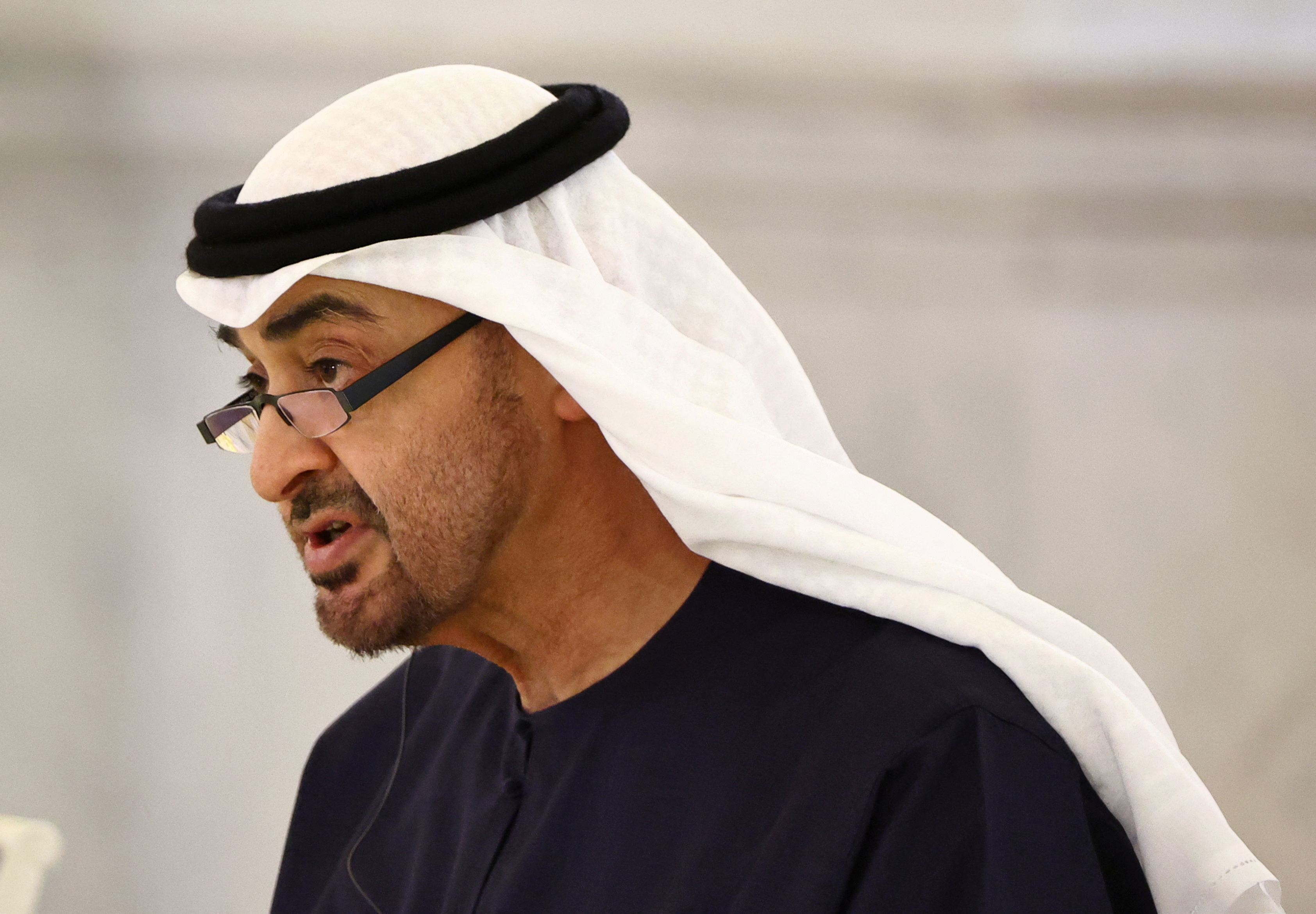 United Arab Emirates' President Sheikh Mohamed bin Zayed Al Nahyan attends a meeting with Russia's President Vladimir Putin at the Kremlin in Moscow, Russia October 21, 2024.