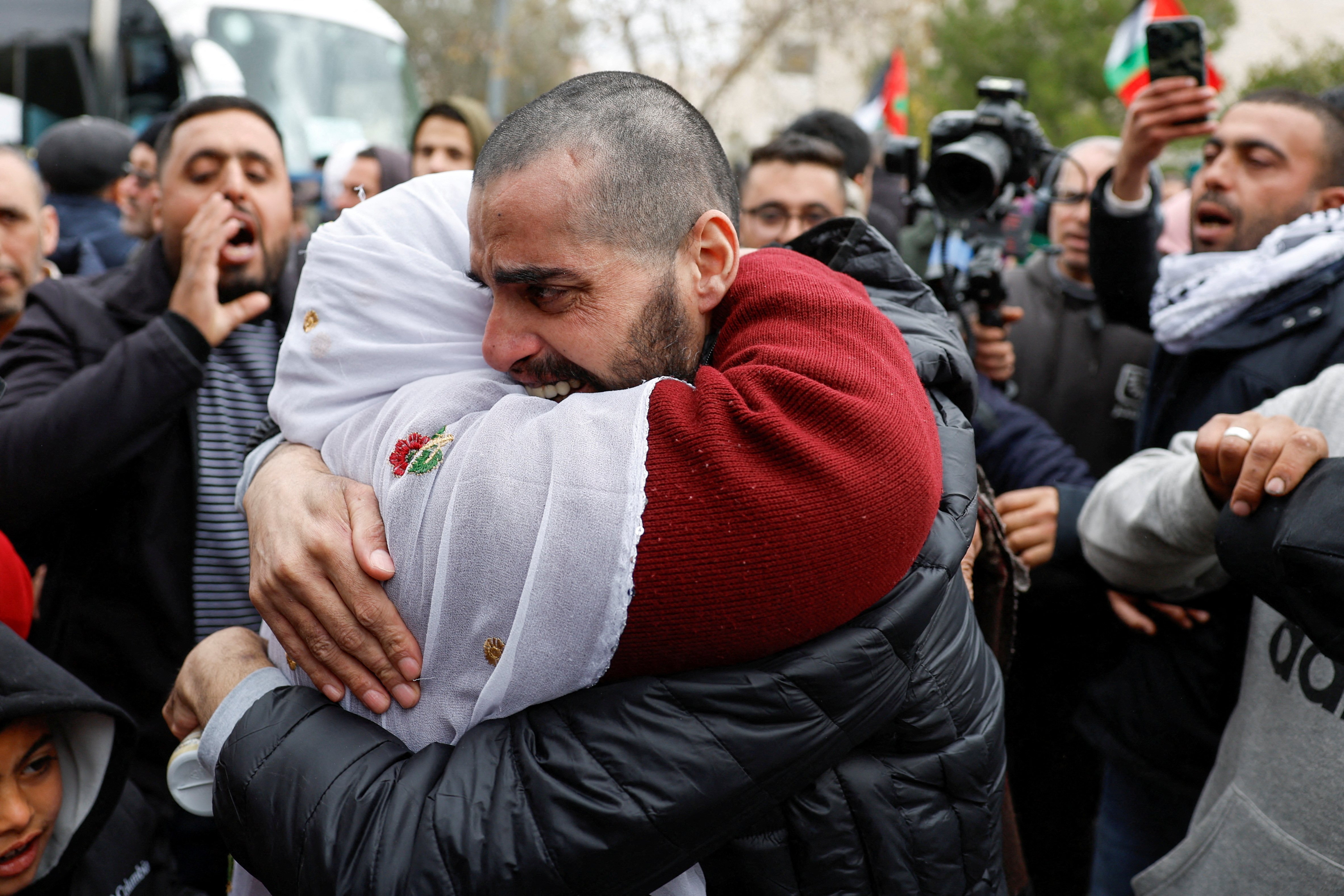 A freed Palestinian prisoner