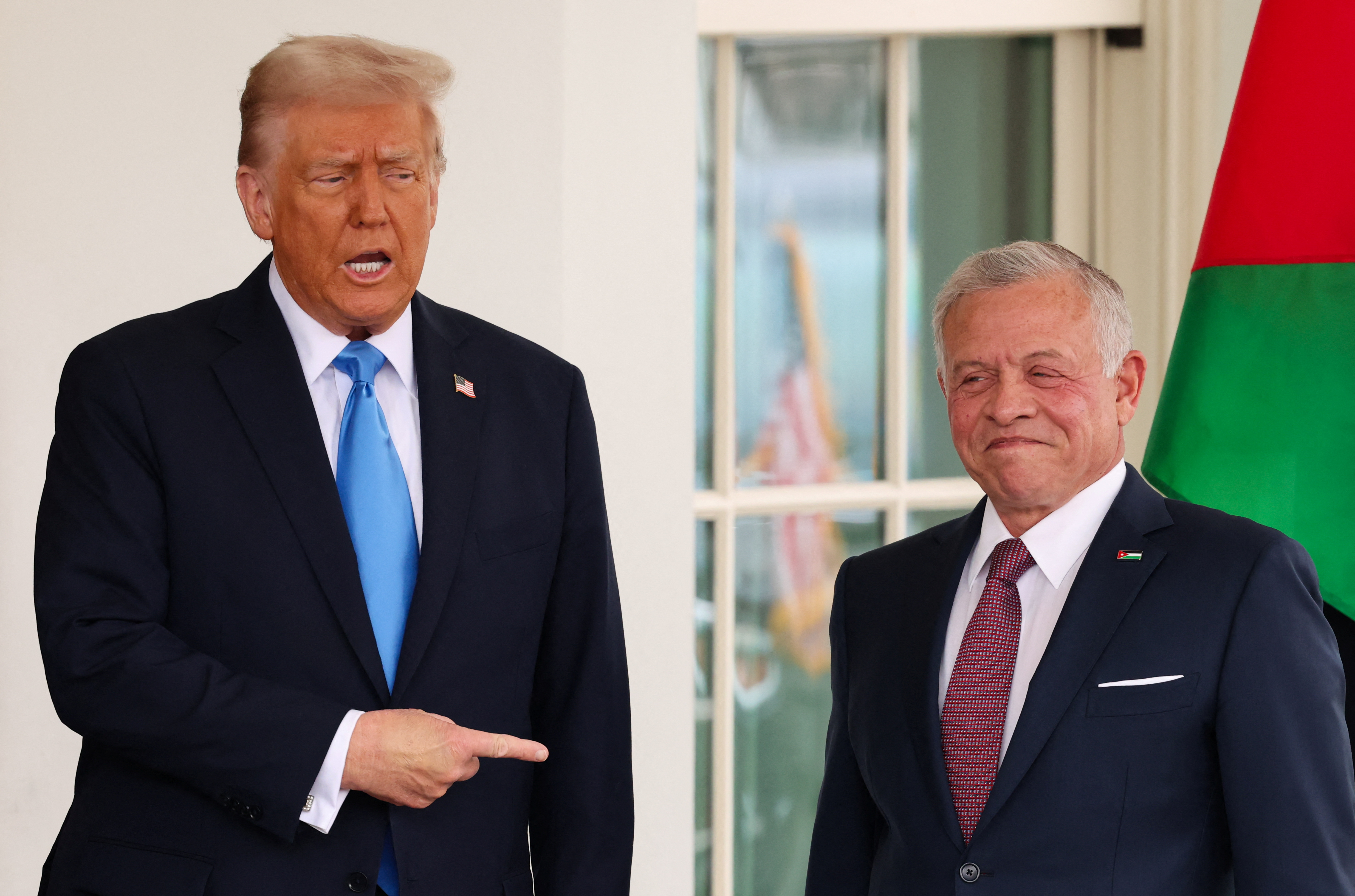 Trump meets King Abdullah II at the White House
