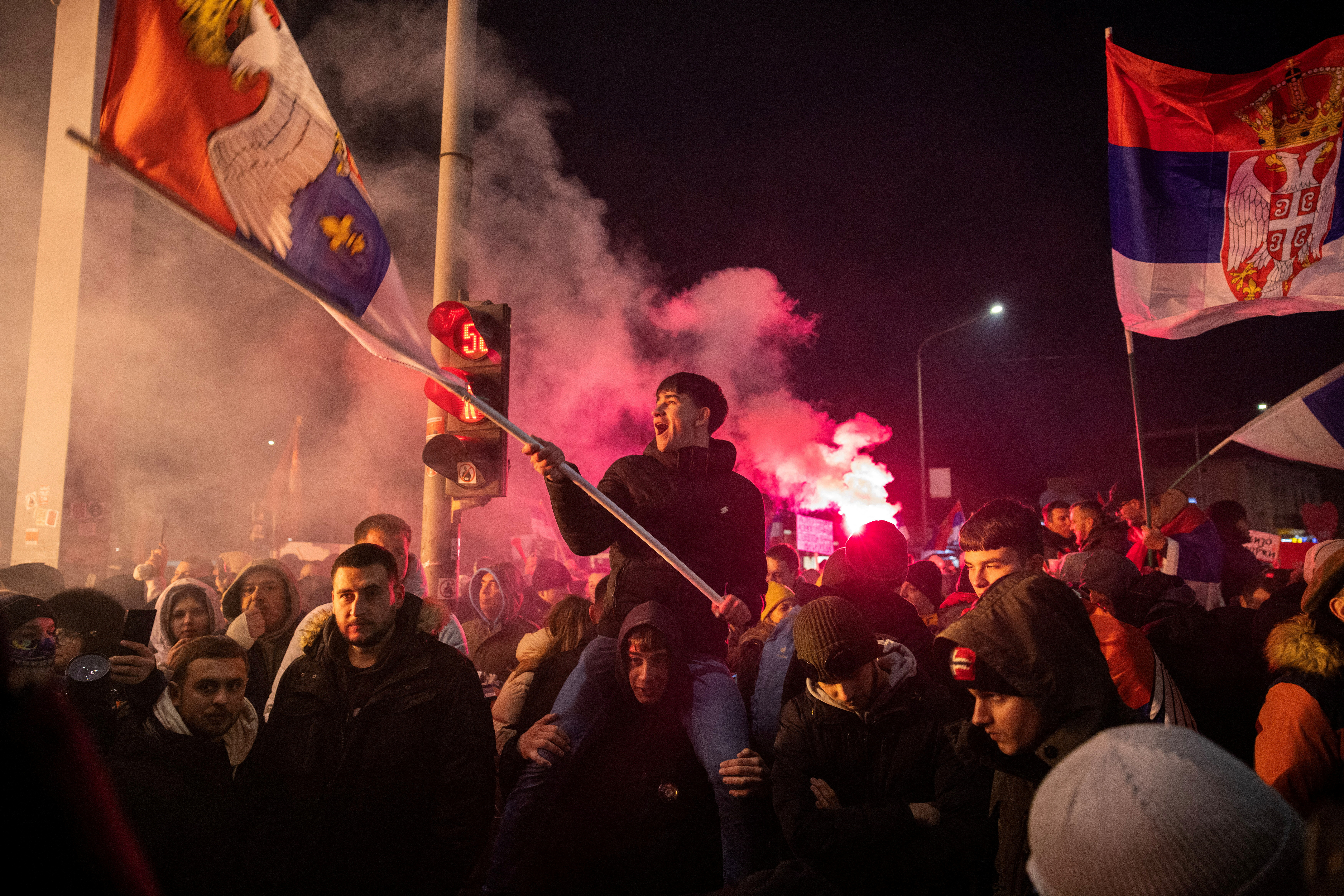Thousands mark Serbian Statehood Day with anti-corruption protest