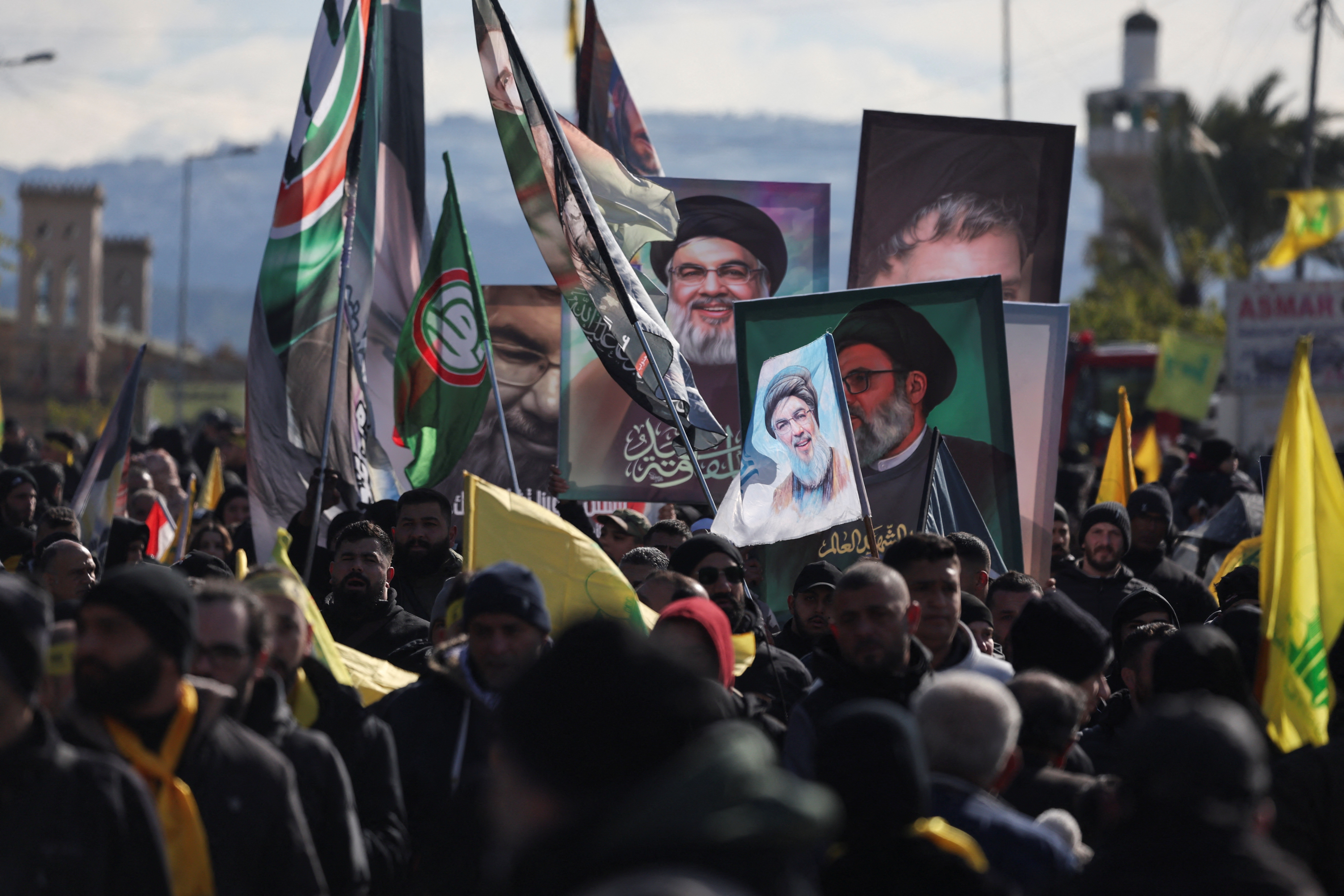 Tens of thousands attend funeral of late Hezbollah leader