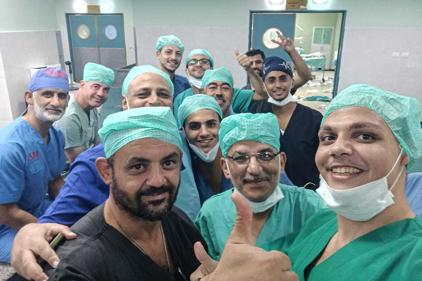 Dr Khaled Alserr and team, Nasser Hospital, Gaza. Oct 3rd 2024- 