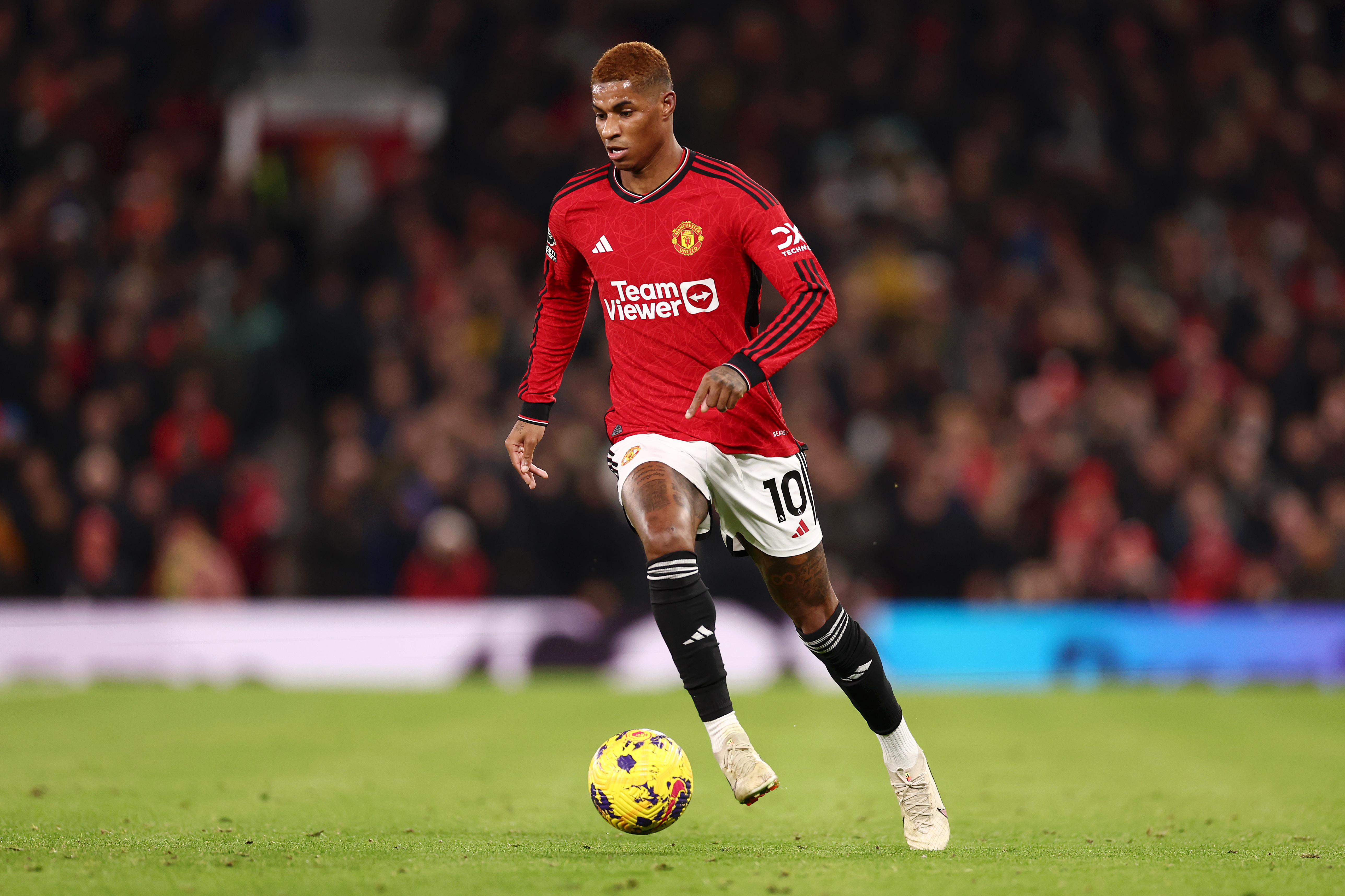 Marcus Rashford in action.