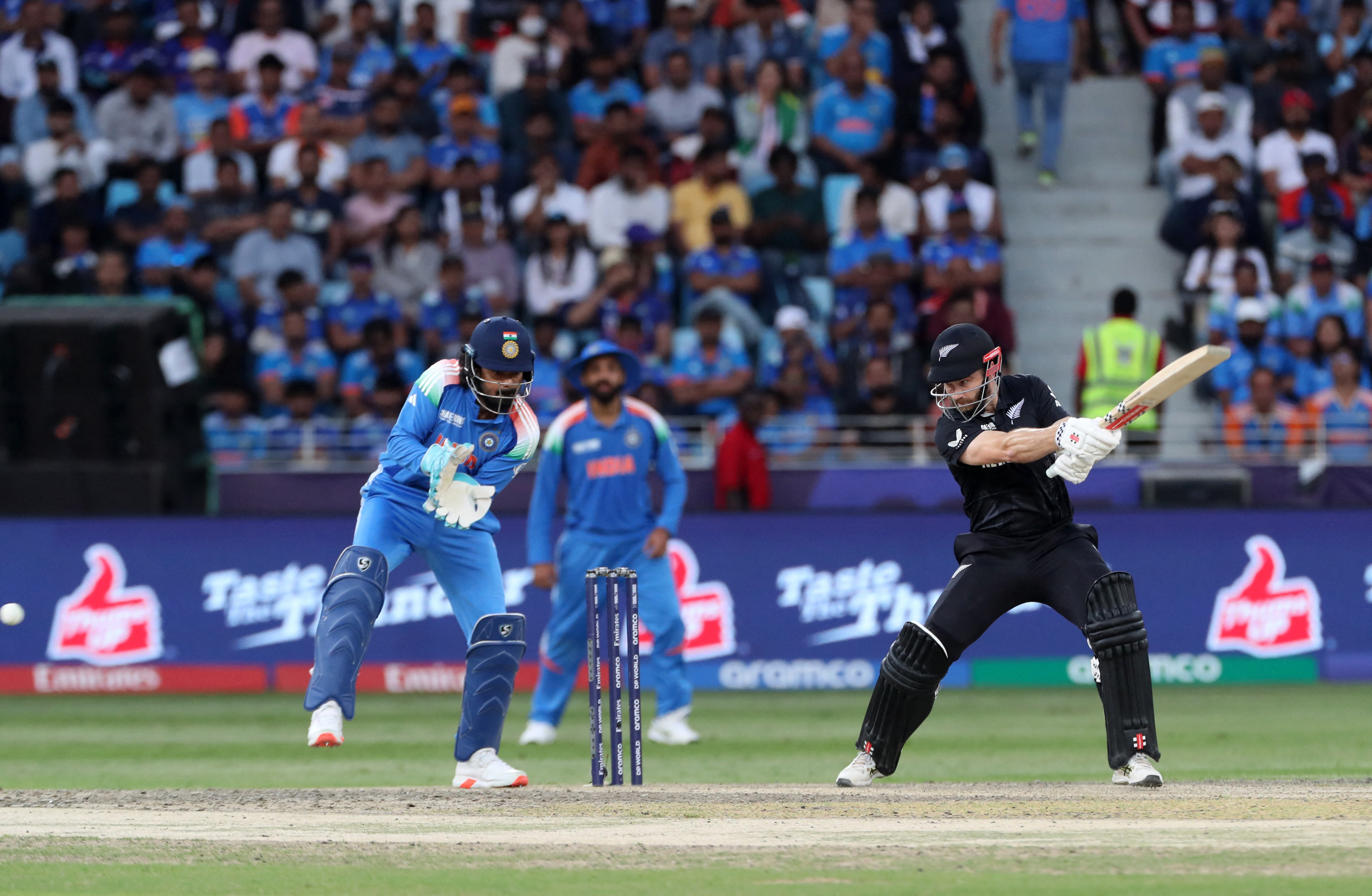 Cricket - ICC Men's Champions Trophy - Group A - India v New Zealand - Dubai International Stadium, Dubai, United Arab Emirates - March 2, 2025 New Zealand's Kane Williamson in action REUTERS/Satish Kumar