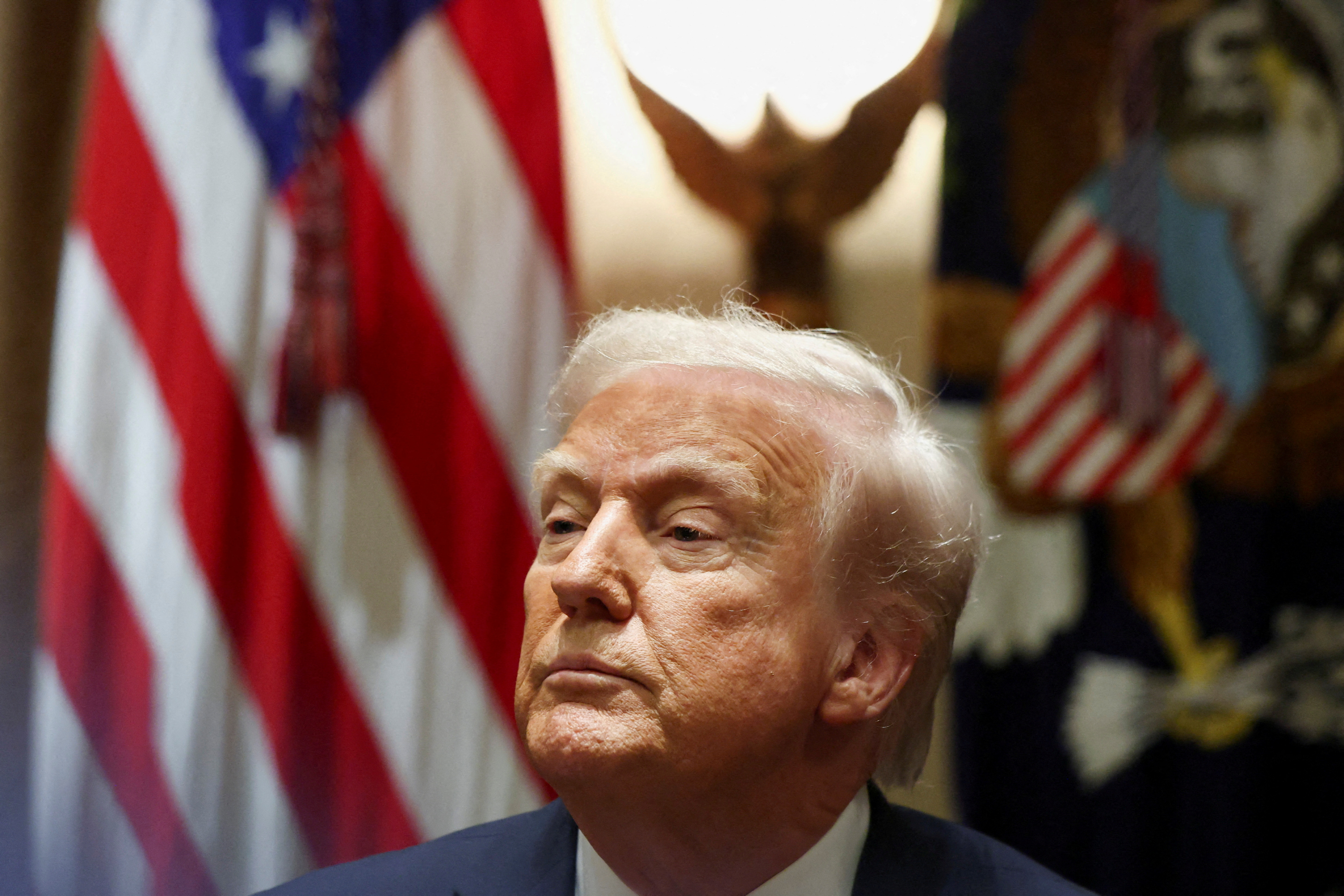 Donald Trump in a meeting room in the White House