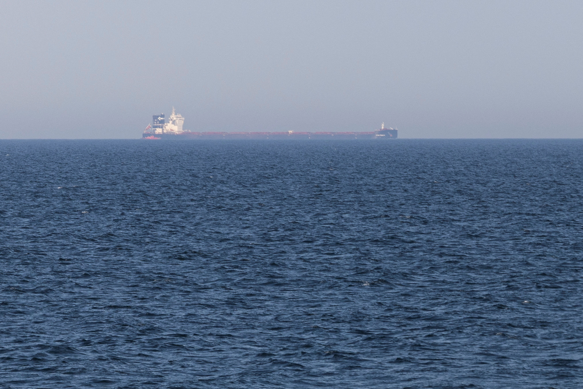 A cargo vessel is seen in the Black Sea, amid Russia's attack on Ukraine