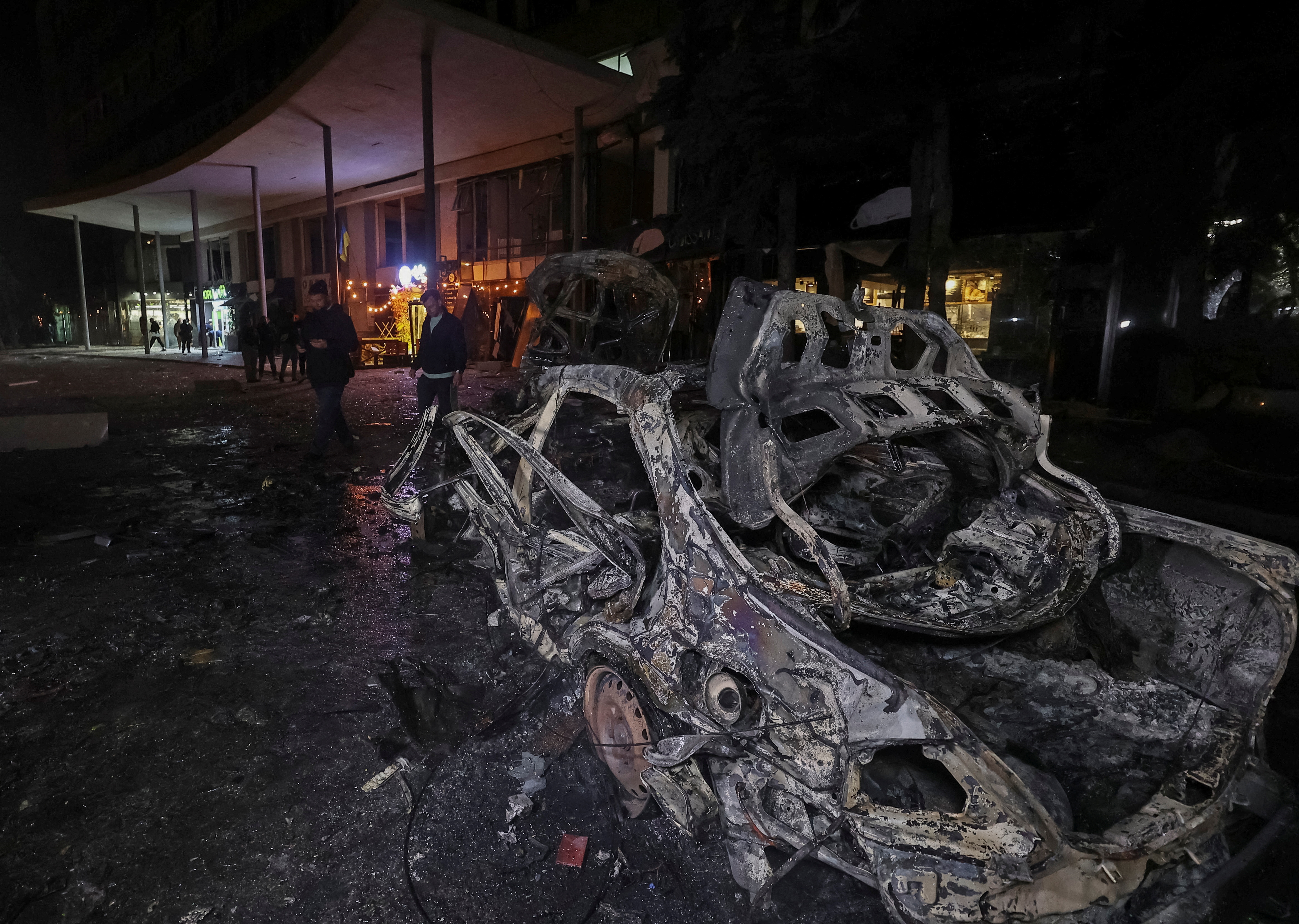 A view shows the site of a Russian drone strike, amid Russia's attack on Ukraine, in Kharkiv, Ukraine March 29, 2025. REUTERS/Vyacheslav Madiyevskyy