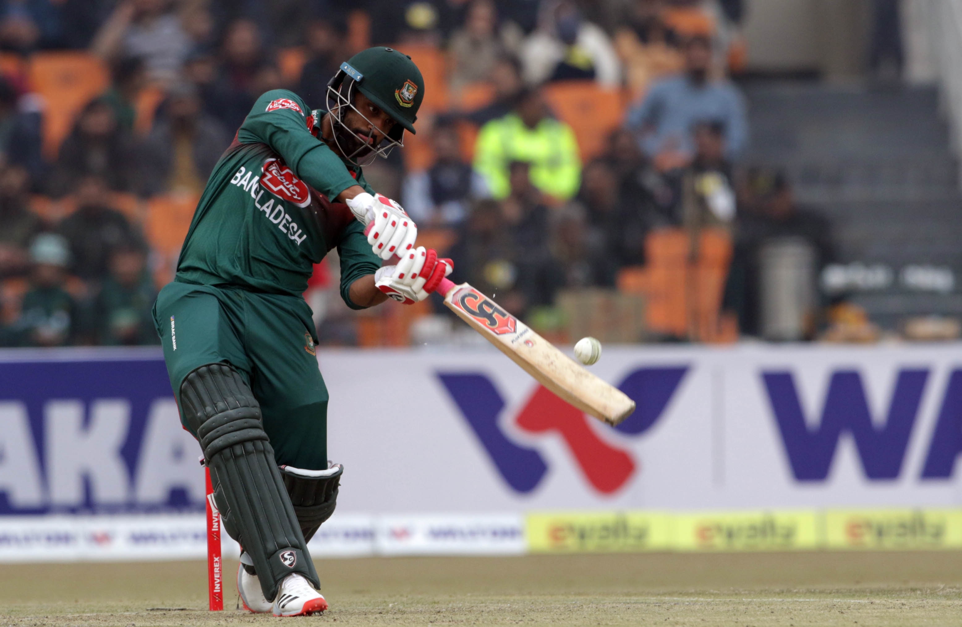 Tamim Iqbal in action.