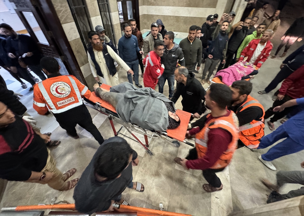 njured Palestinians including children and women are being brought to the Al Nasser Hospital, as Israel launches 'large-scale' air strikes across Gaza Strip, in Khan Yunis, Gaza on March 18, 2025. At least 80 Palestinians, including children, killed in Israeli airstrikes across Gaza Strip. Photojournalist:Abdallah F.s. Alatta