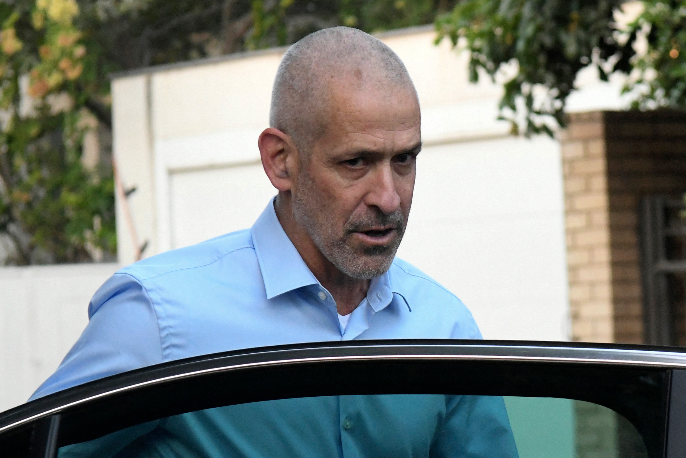 Ronen Bar, the new chief of the Israel Security Agency, also known as "Shabak" or "Shin Bet", enters a vehicle at an undisclosed location in central Israel on October 11, 2021. Israel's cabinet on October 11