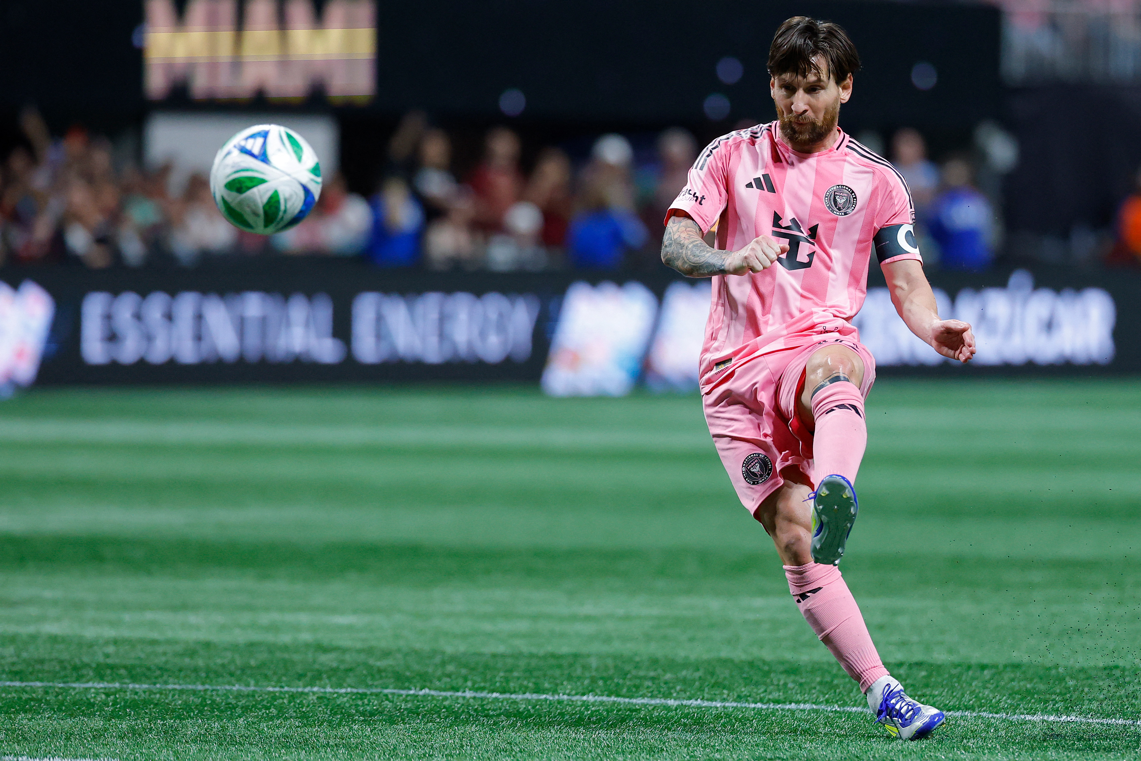Lionel Messi in action.