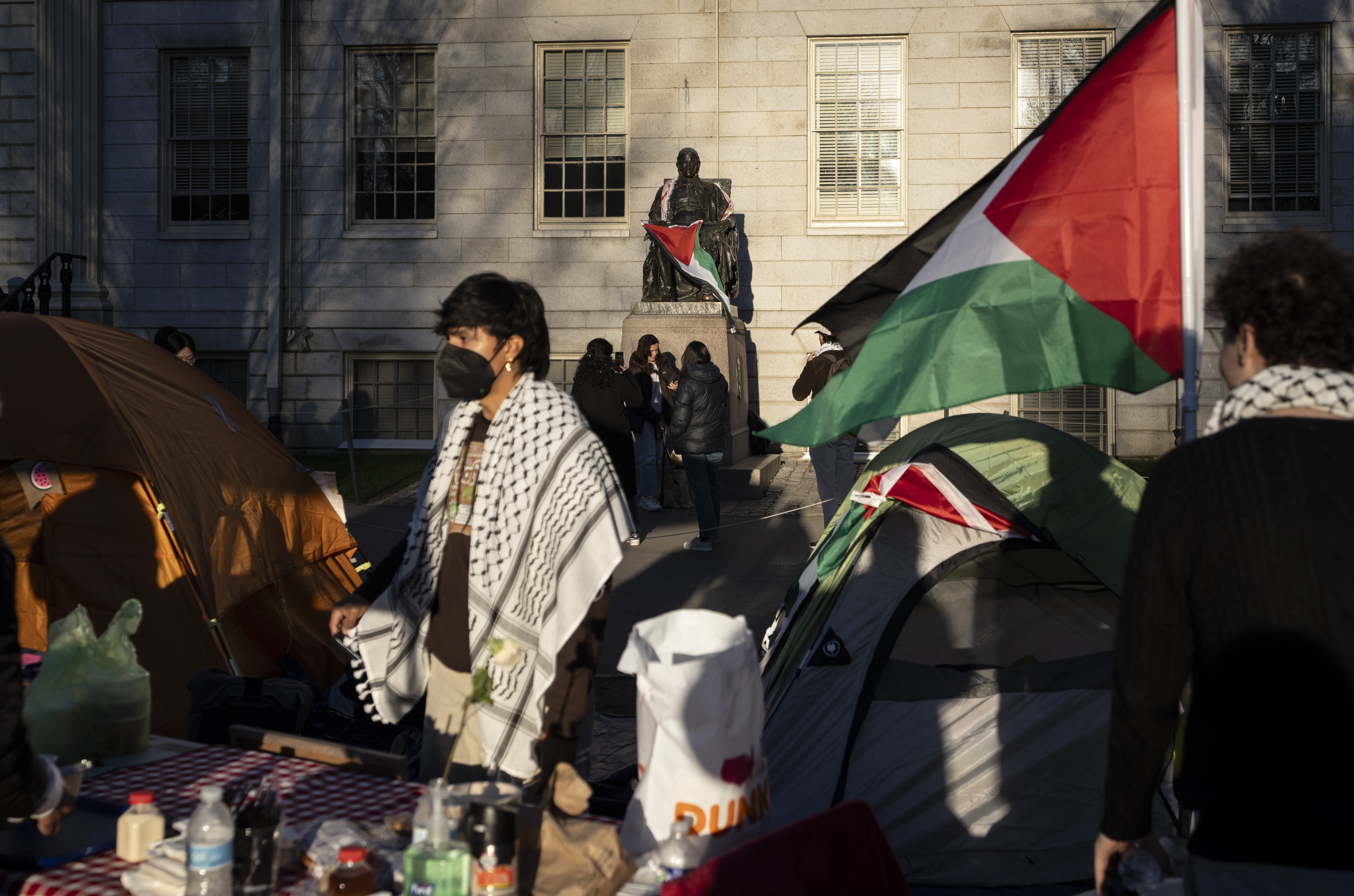 A pro-Palestinian protest at Harvard University