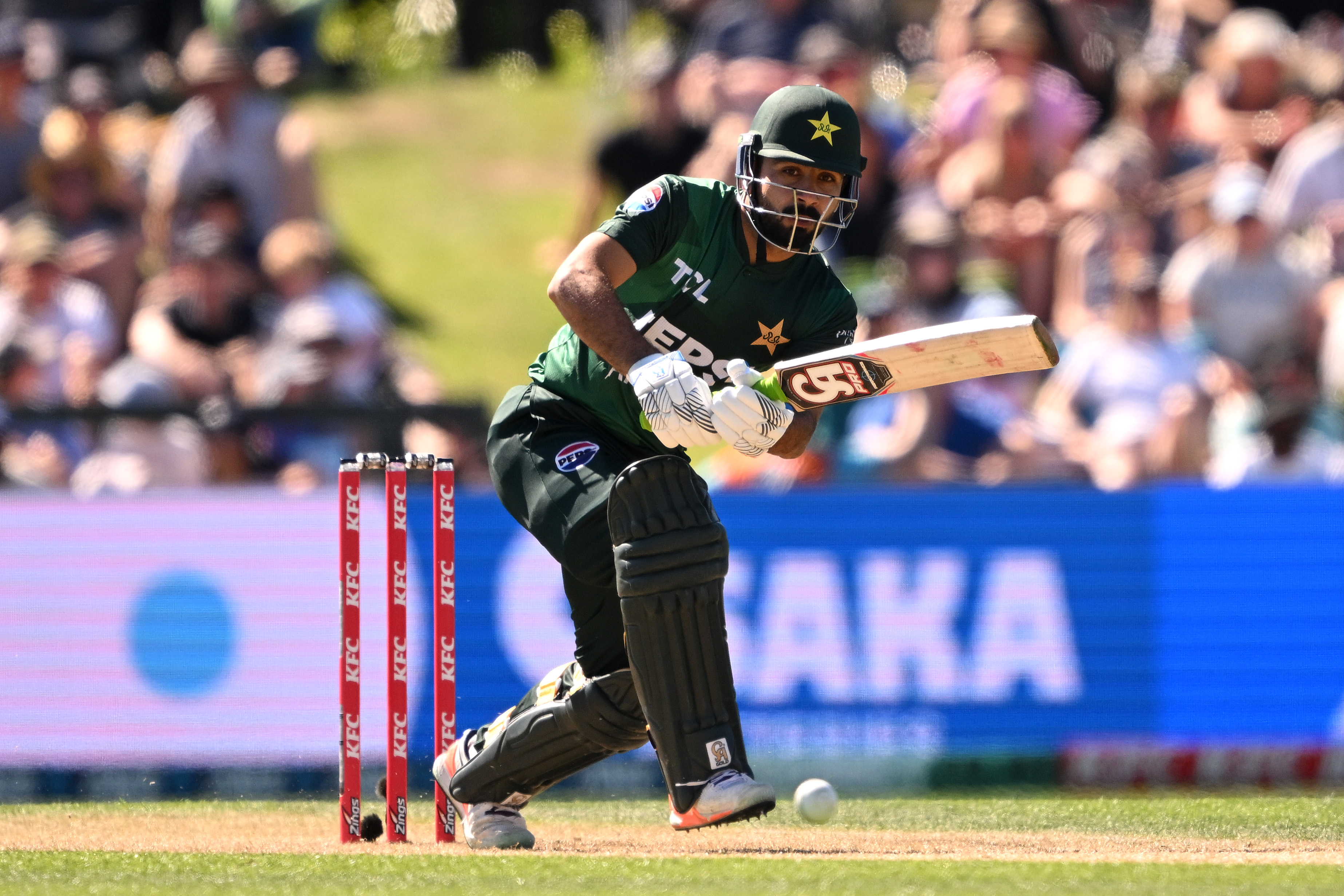 Khushdil Shah in action.