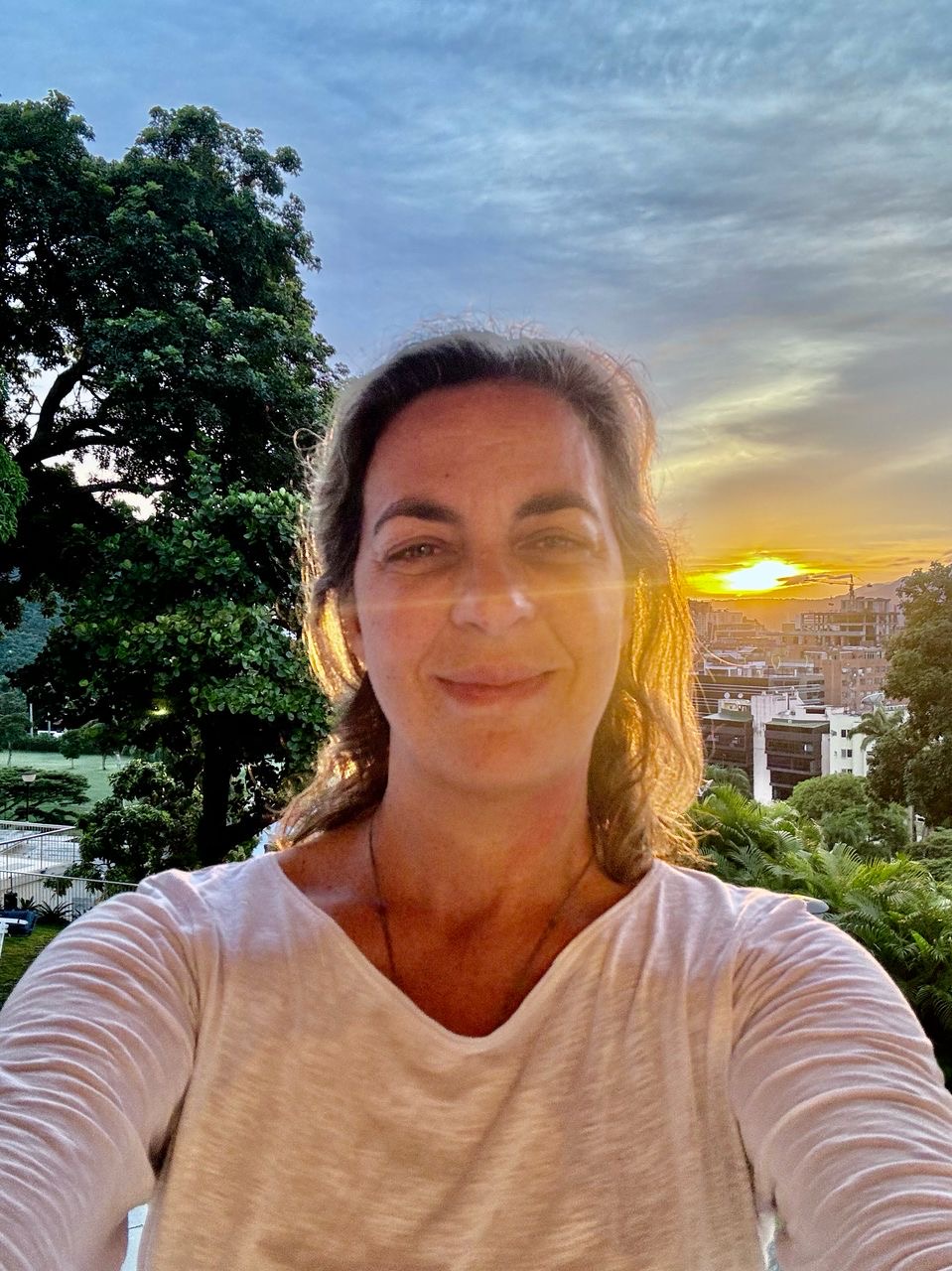 Magalli Meda takes a selfie at sunrise