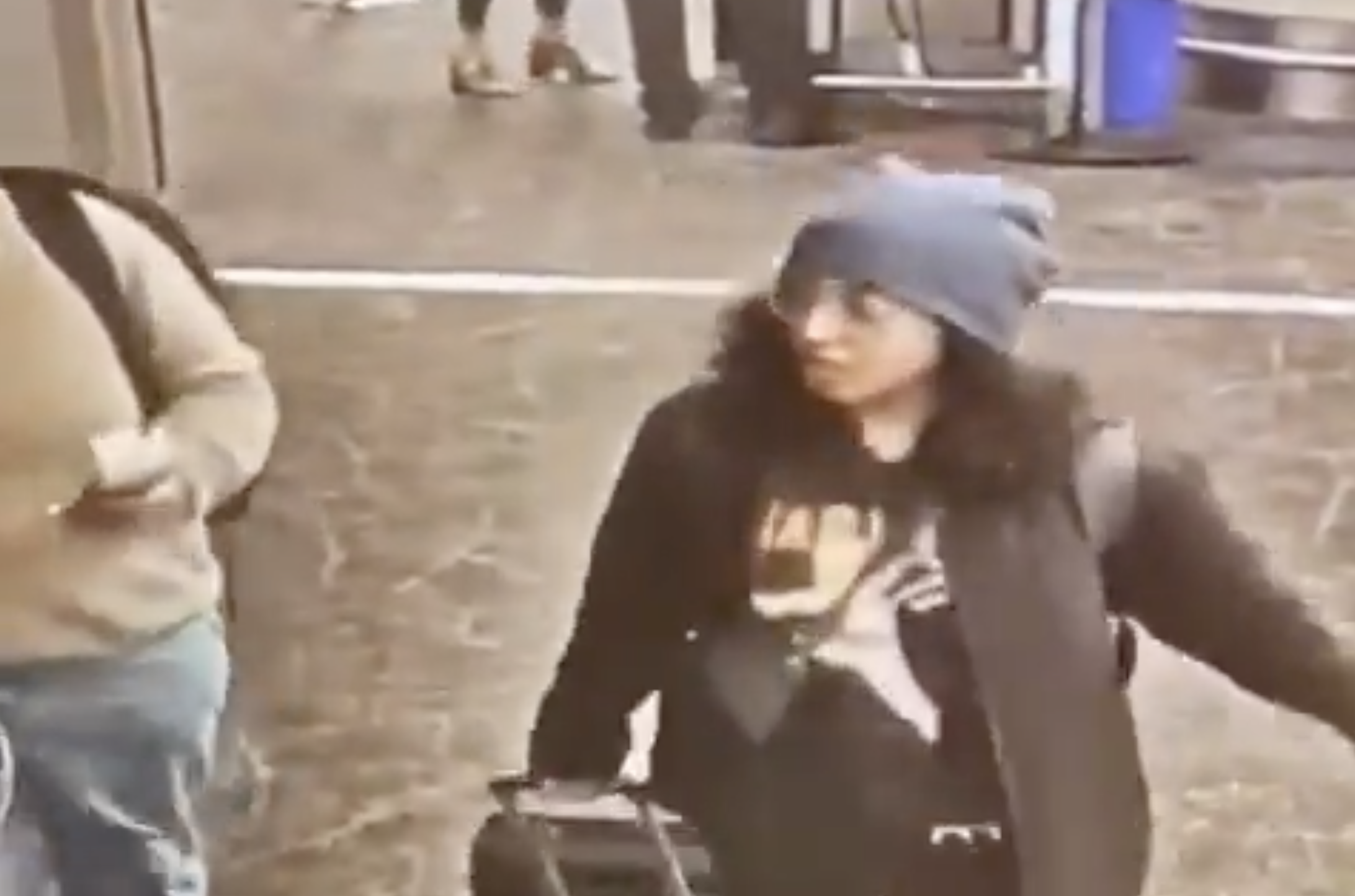 Still from a security video shared on X by US secretary of homeland security Hristi Noem - Ranjani