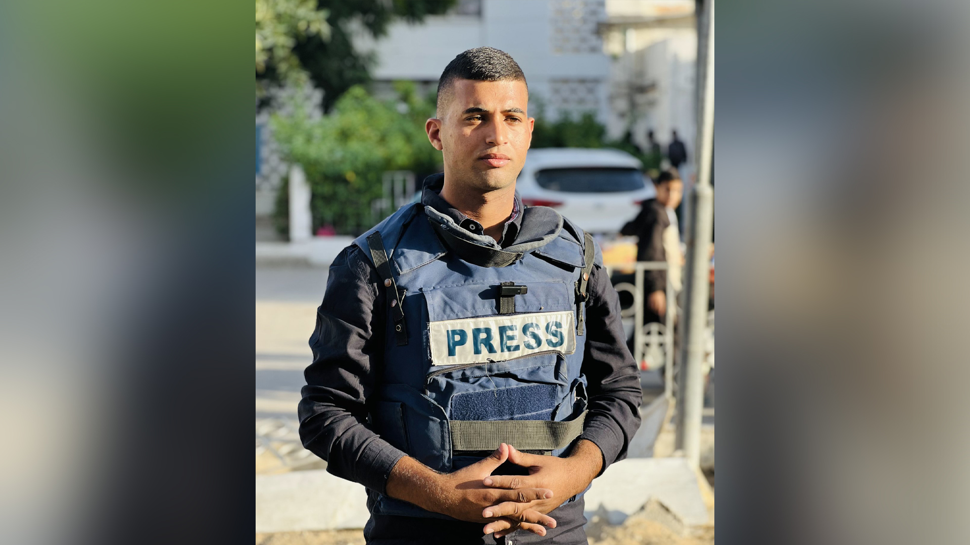 Al Jazeera Mubasher journalist Hossam Shabat reporting from Gaza.