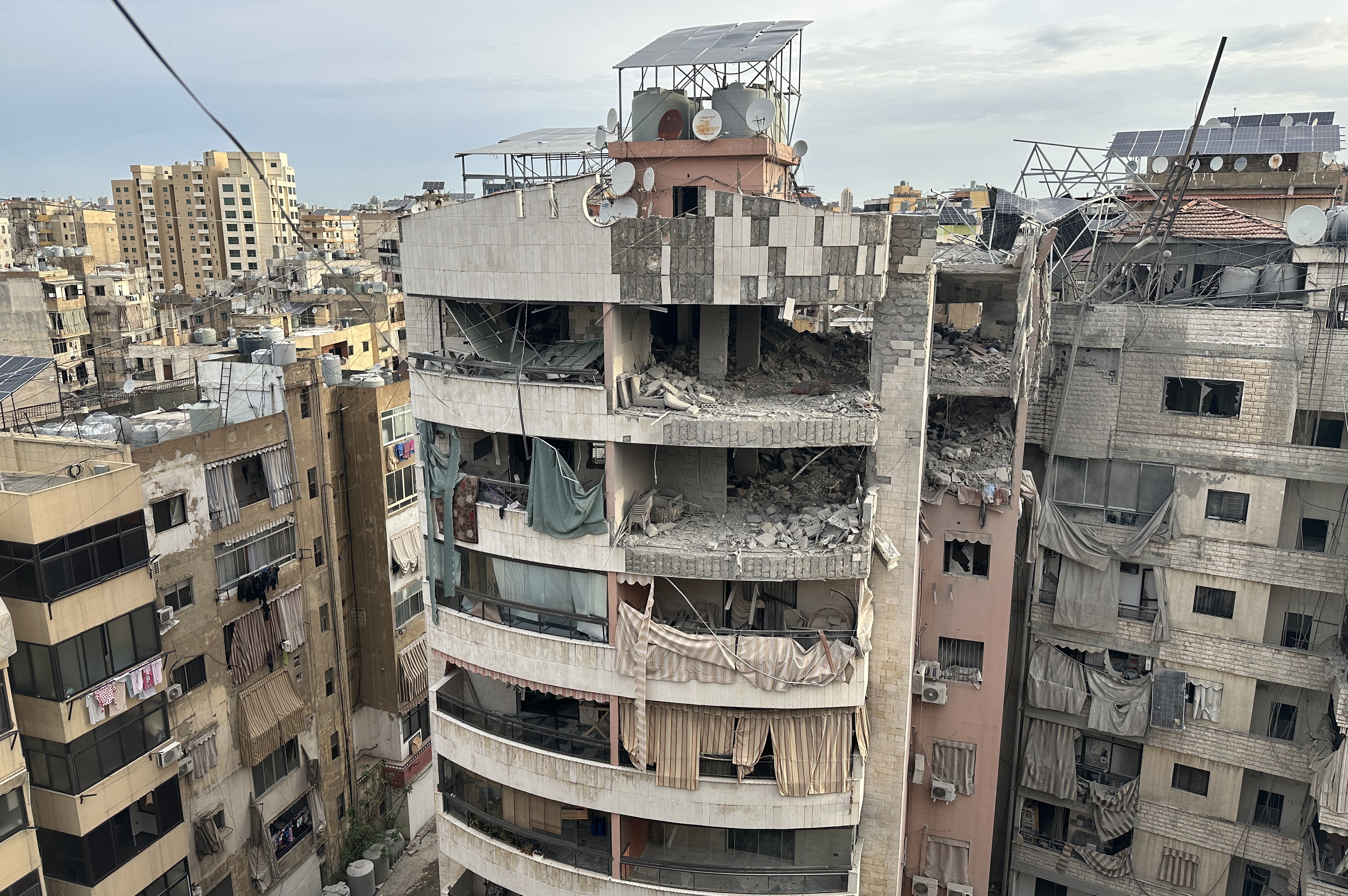 Aftermath of an Israeli airstrike, in Beirut