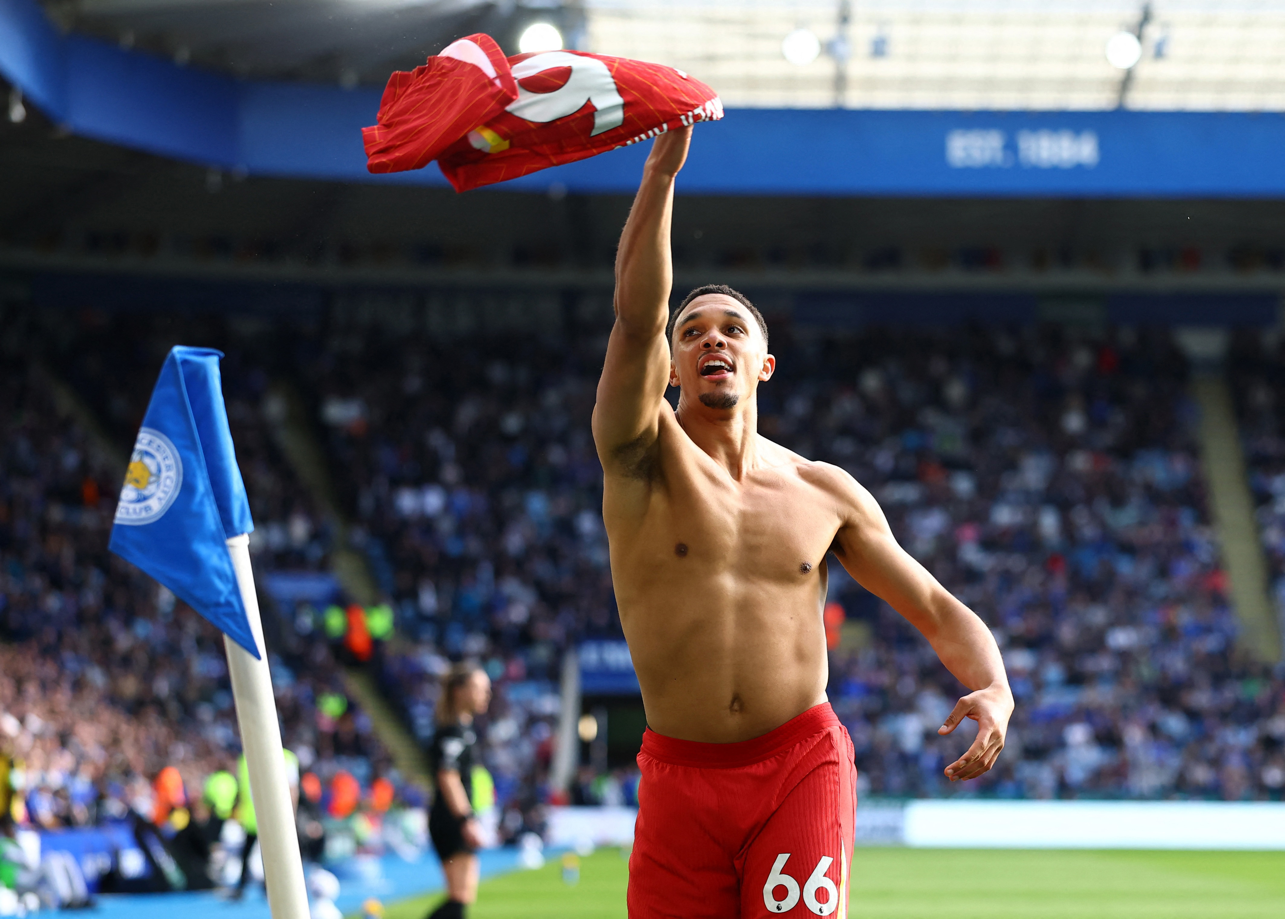 Alexander-Arnold celebrates scoring