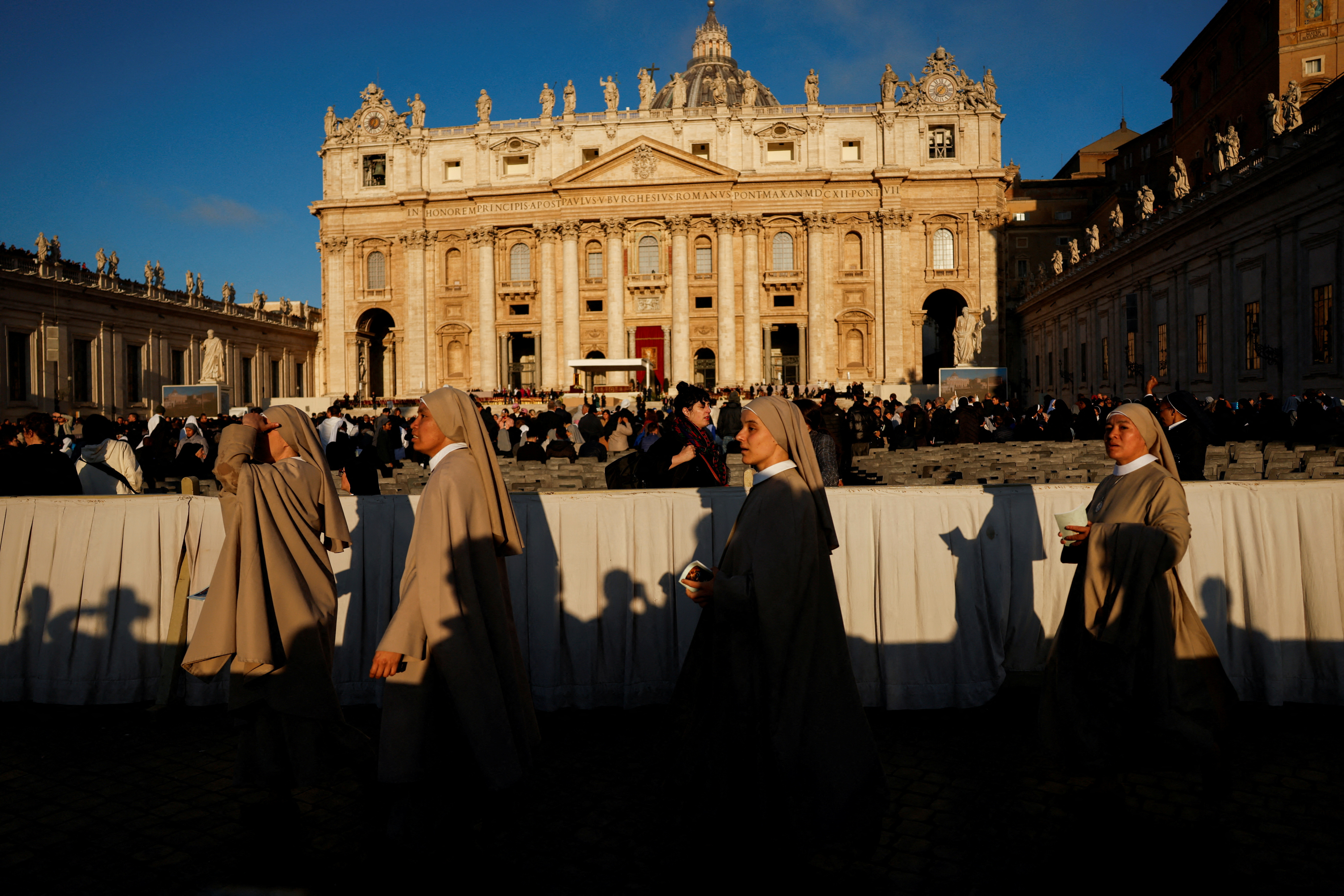 Over three days this week, more than 250,000 people stood for hours in line to pay their final respects while Francis’ body lay in state inside St. Peter’s Basilica [Susana Vera/Reuters]