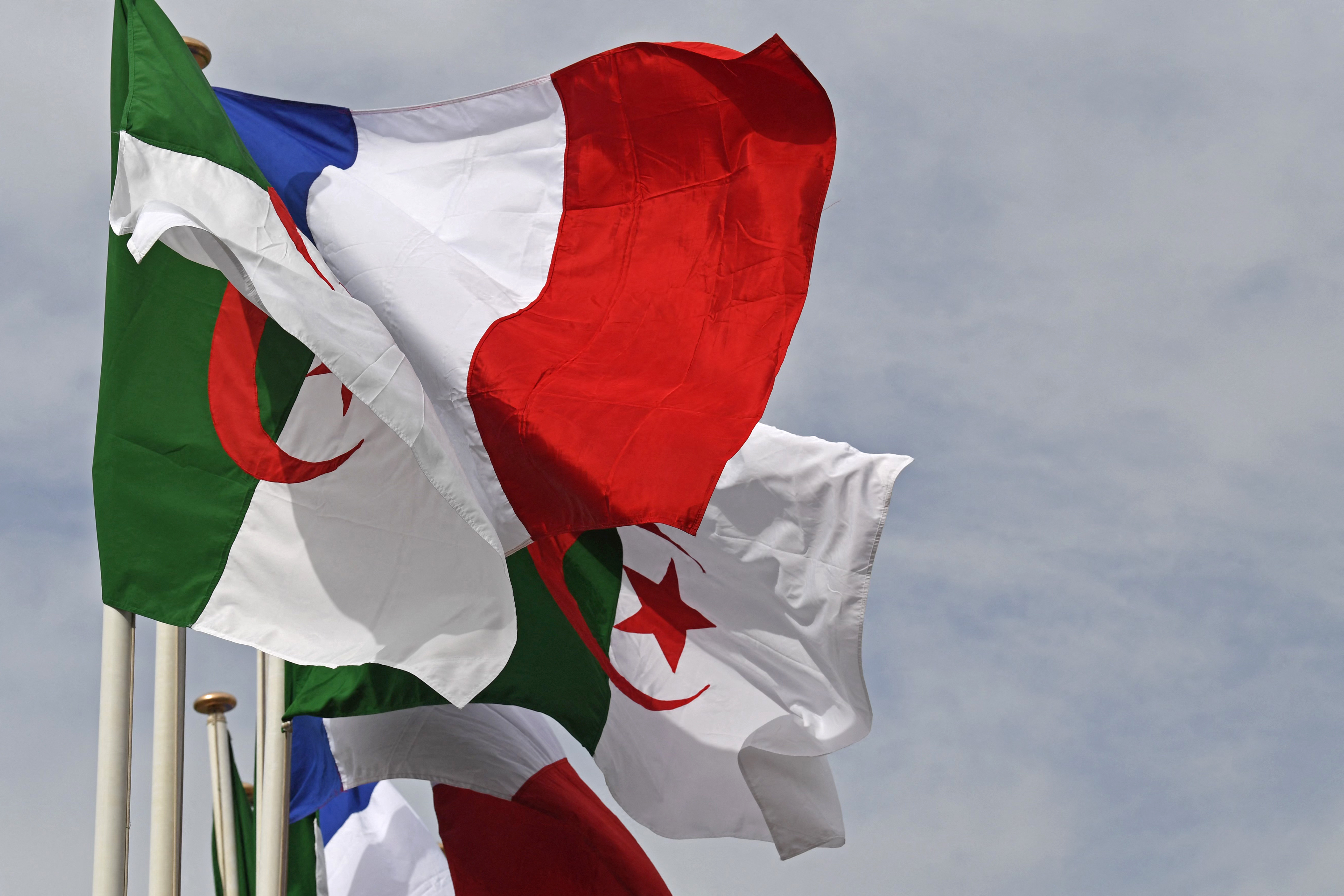 Algerian and French flags