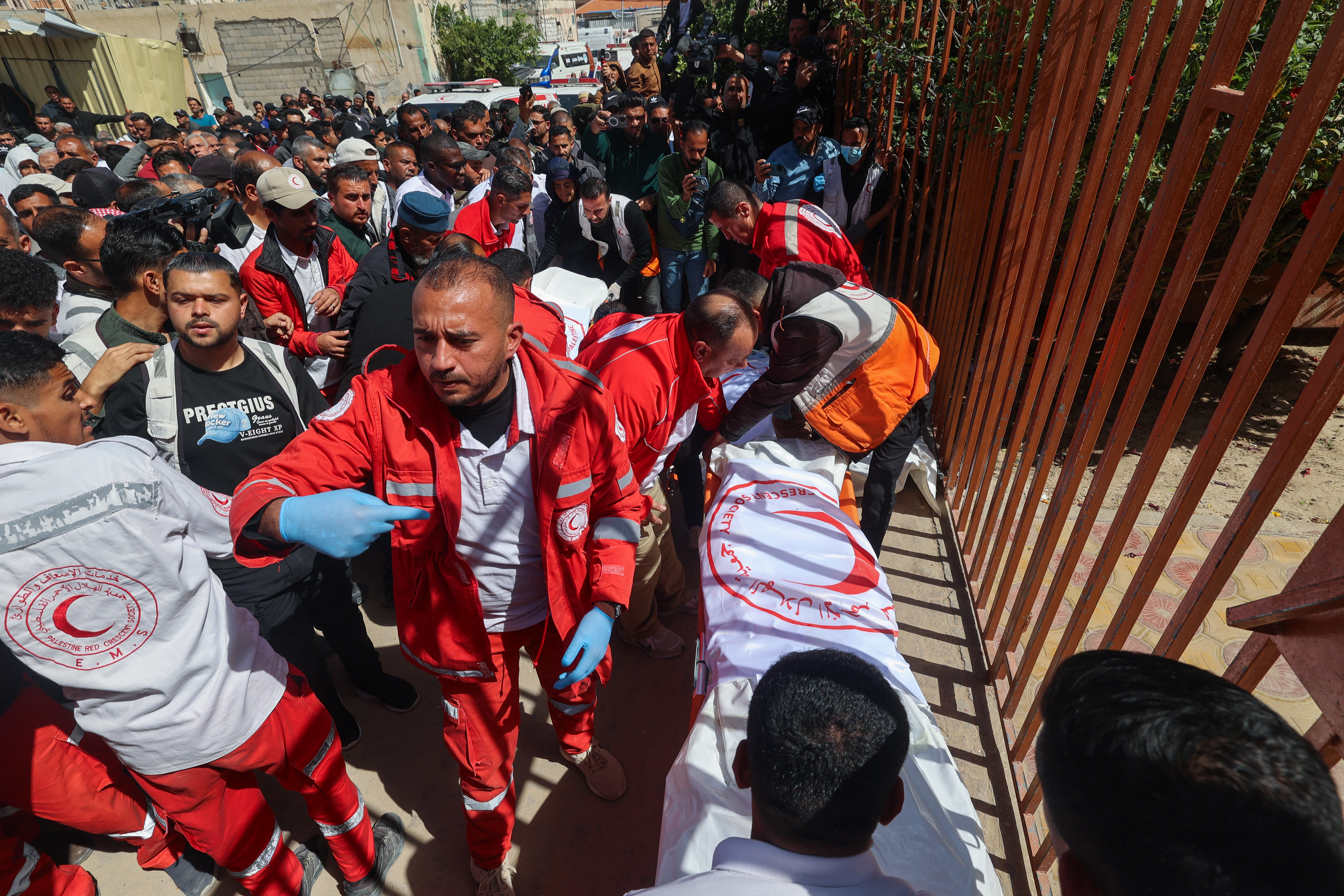 Palestinians mourn Gaza medics, killed by Israeli forces