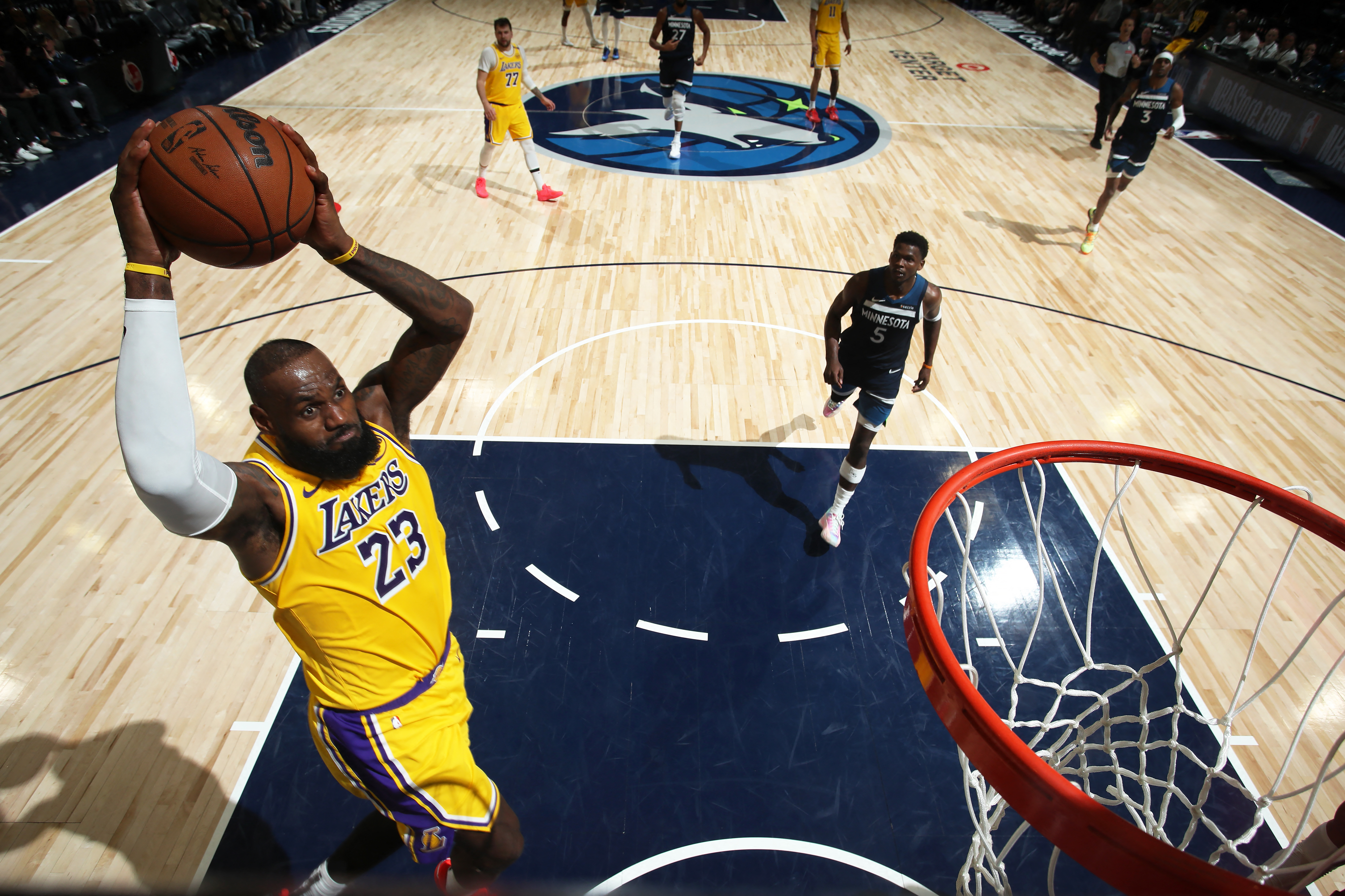 LeBron James in action.