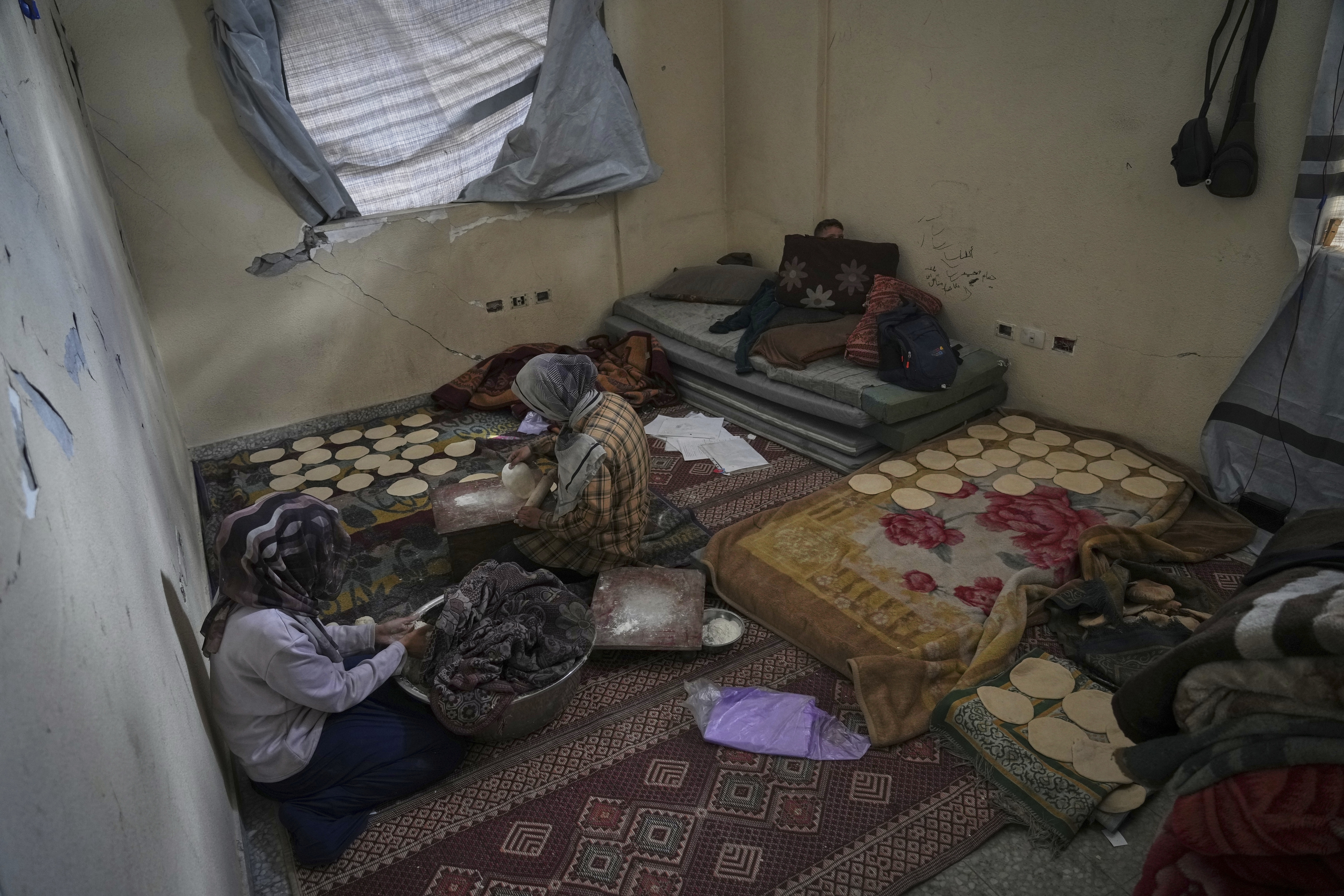 A bombed-out Gaza university becomes a shelter for displaced Palestinians