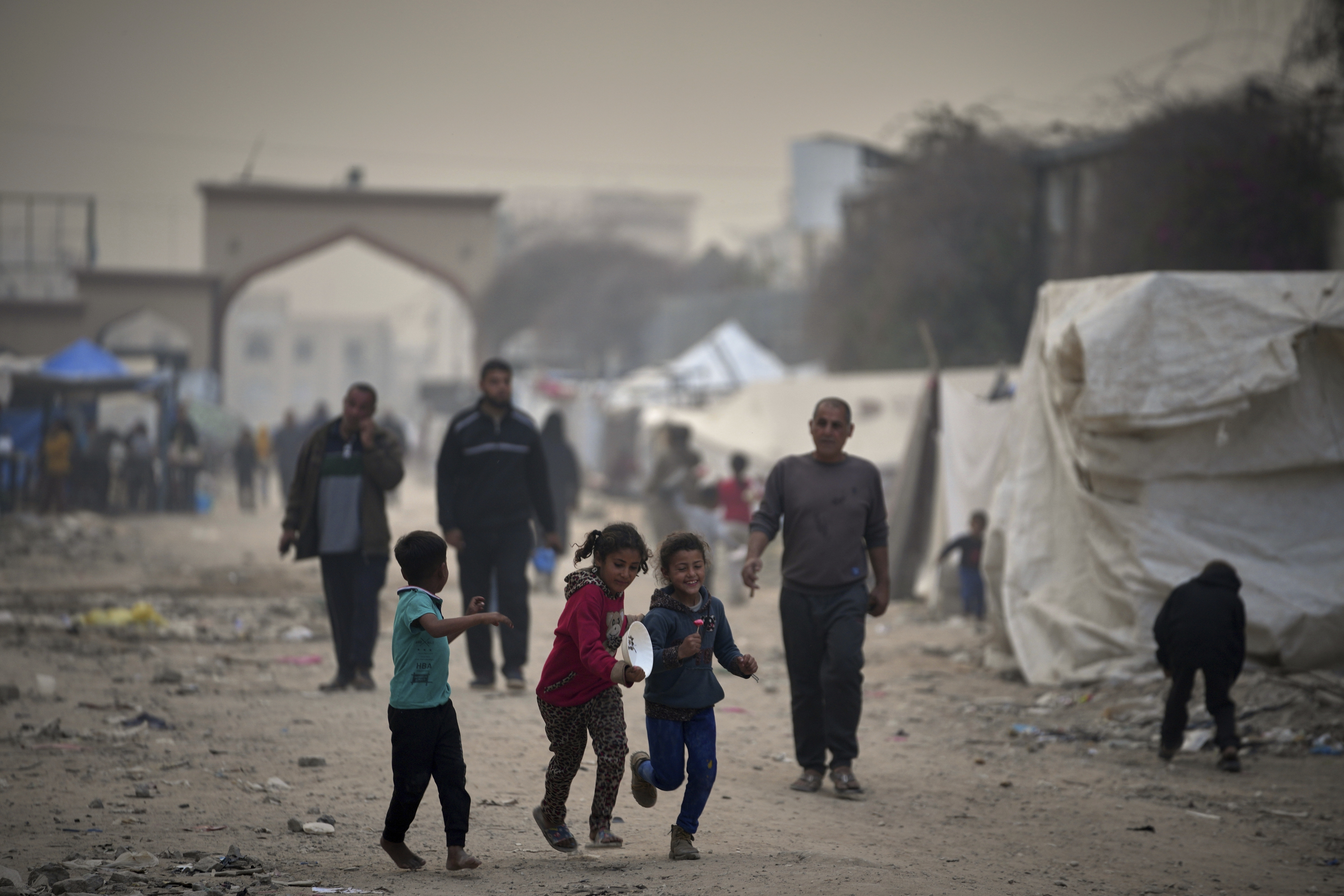 A bombed-out Gaza university becomes a shelter for displaced Palestinians