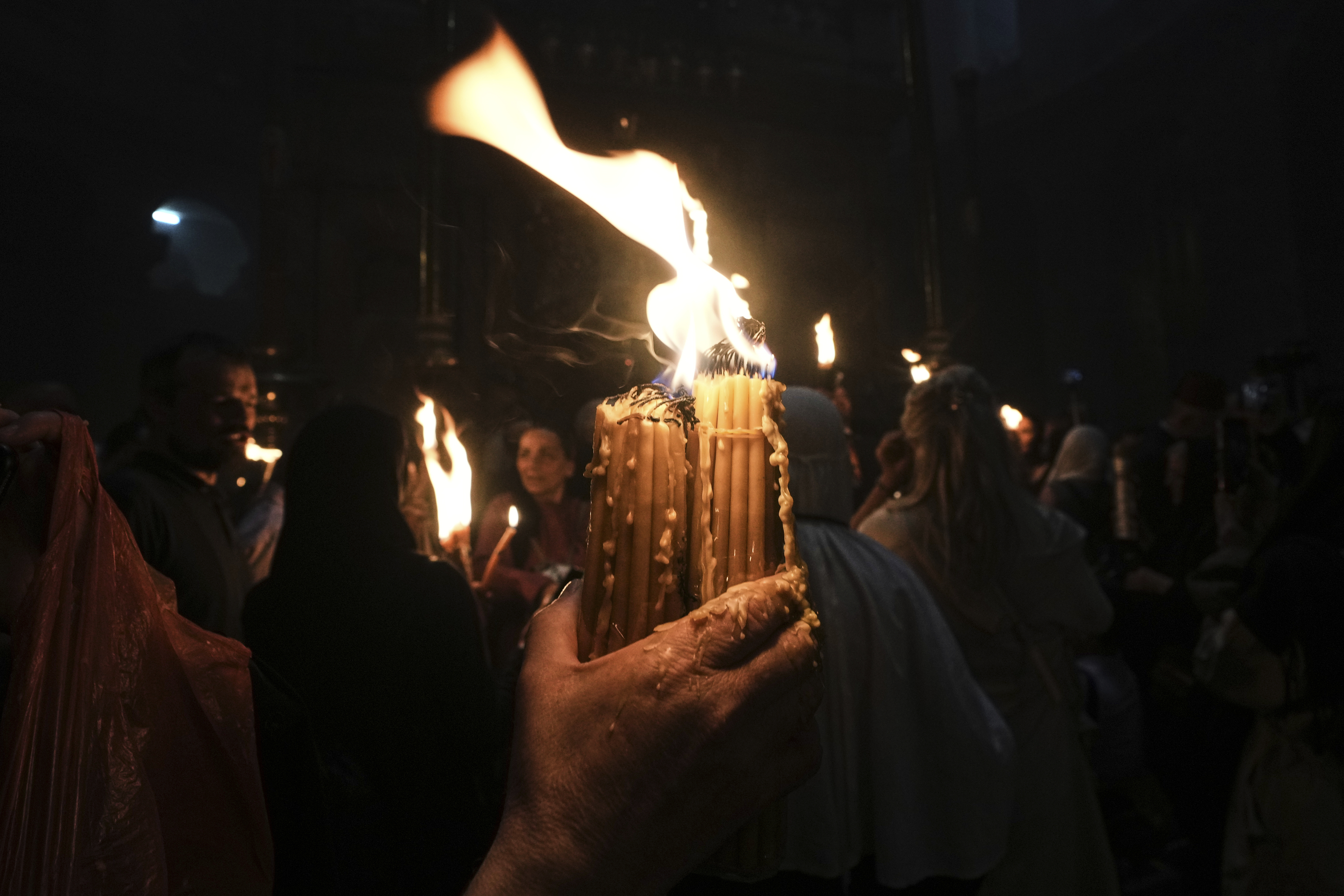 Thousands gather for centuries-old Holy Fire ceremony in Jerusalem