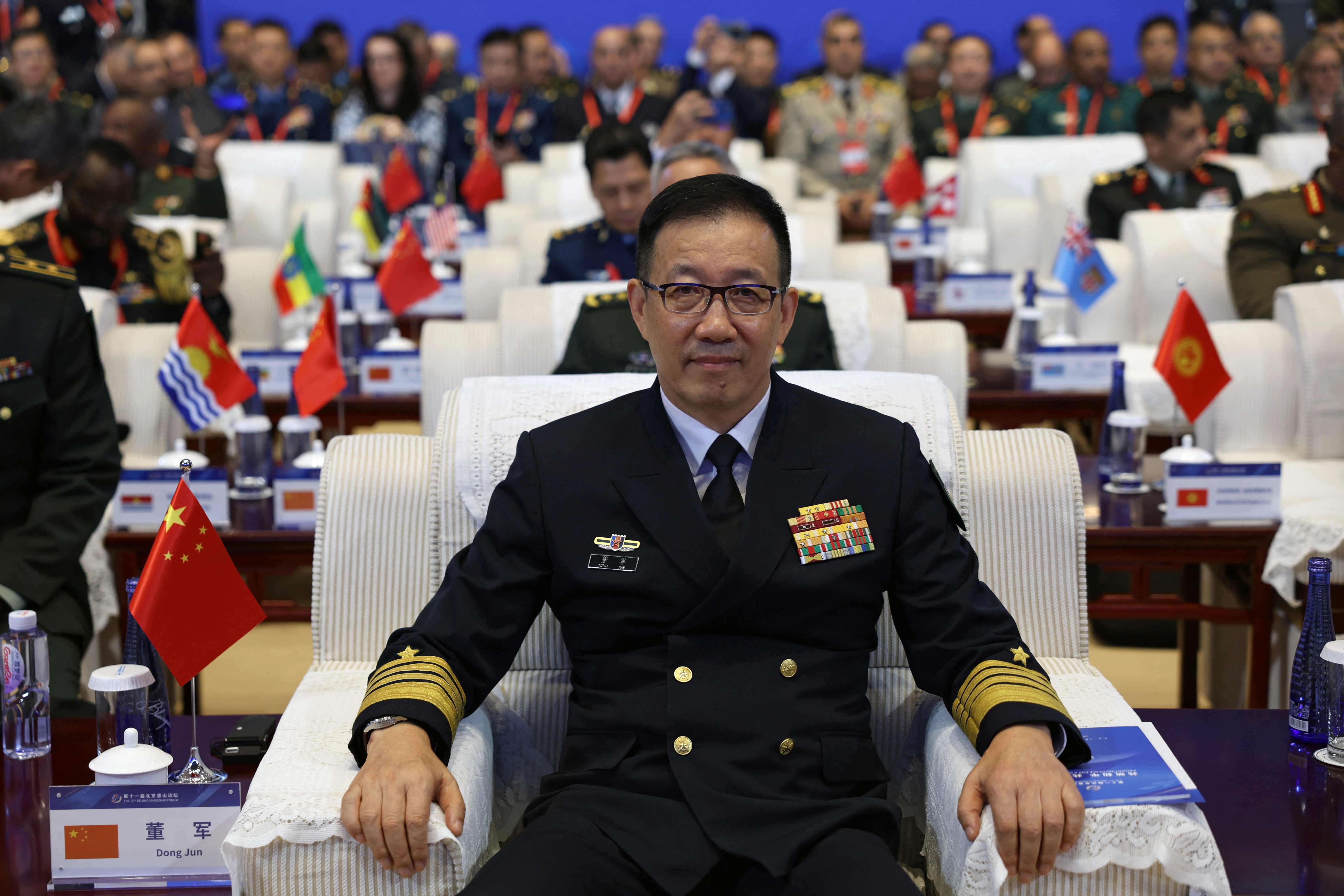 Chinese Defence Minister Dong Jun attends the Beijing Xiangshan Forum in Beijing, China September 13, 2024. REUTERS/Florence Lo