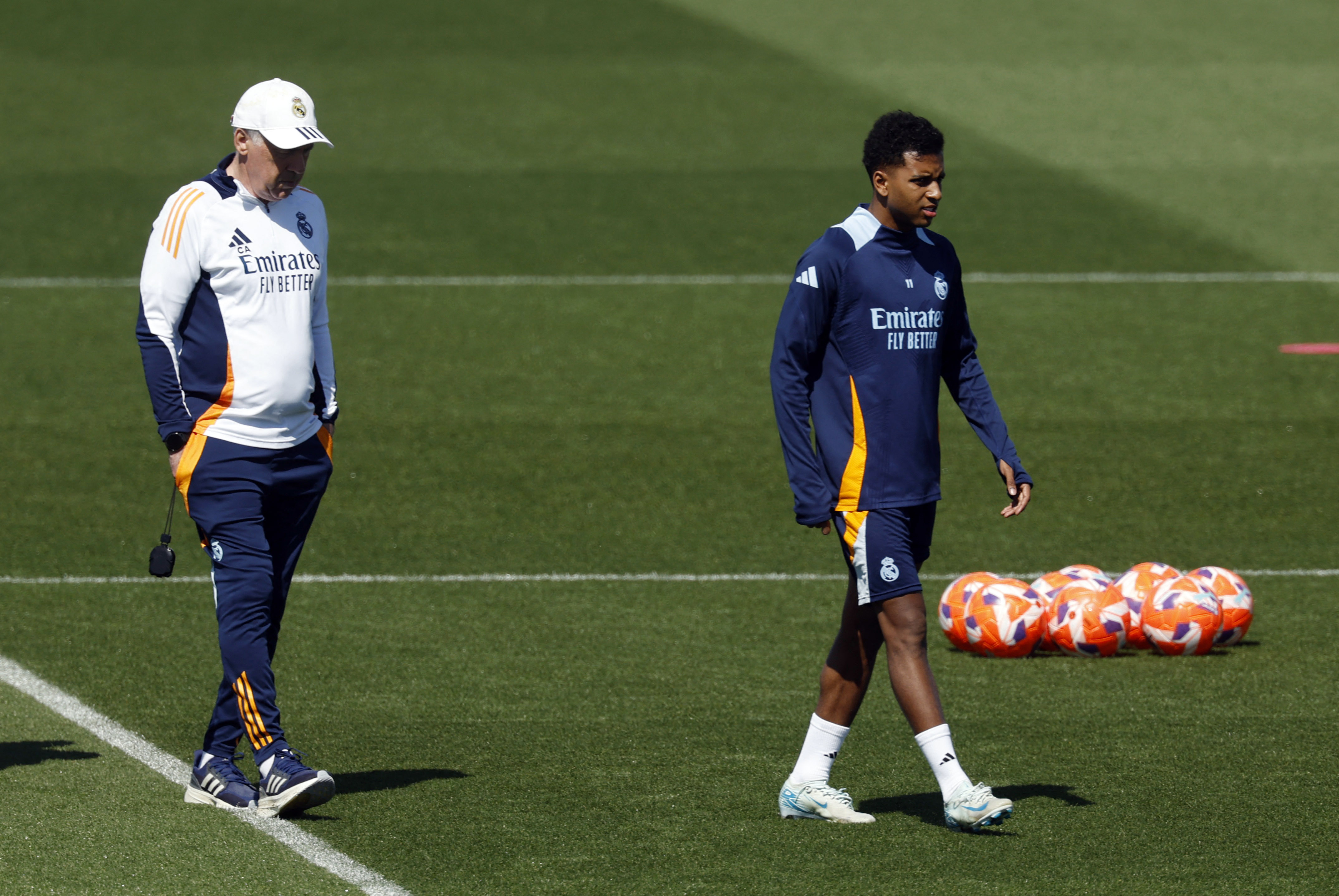 Ancelotti and Rodrygo react.