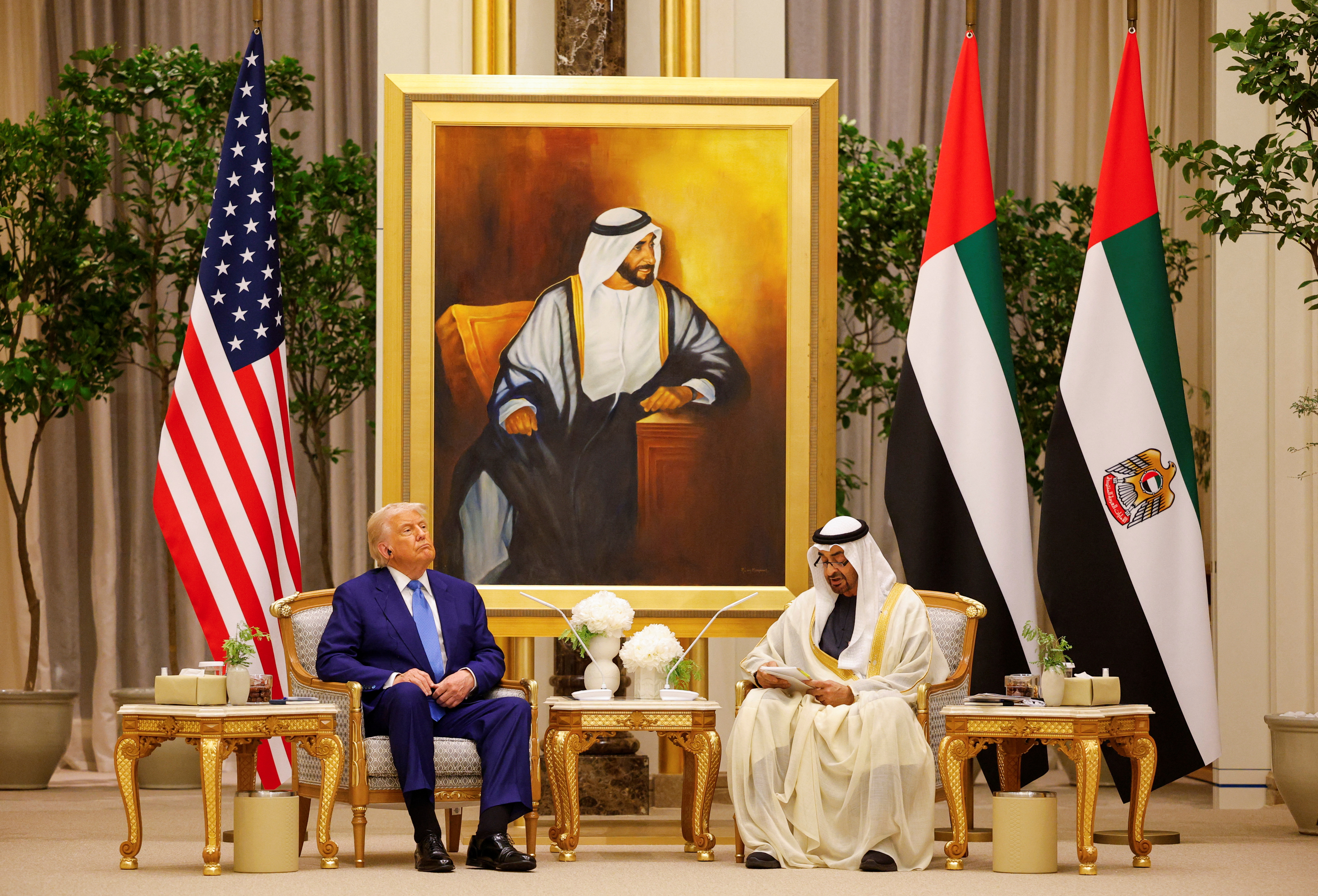 Trump and UAE president Sheikh Mohammed
