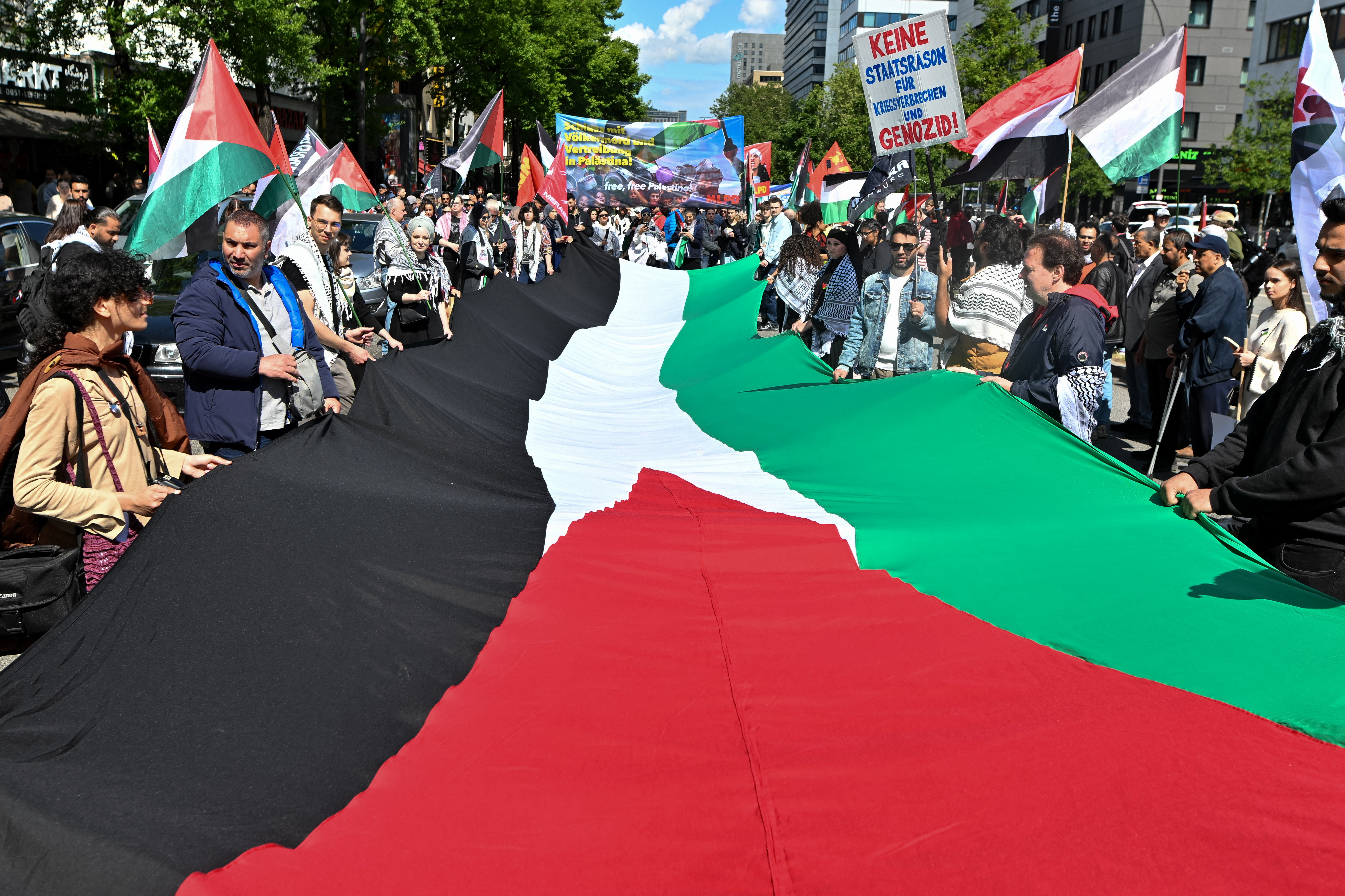 Pro-Palestinian protests around the world to mark the anniversary of Nakba