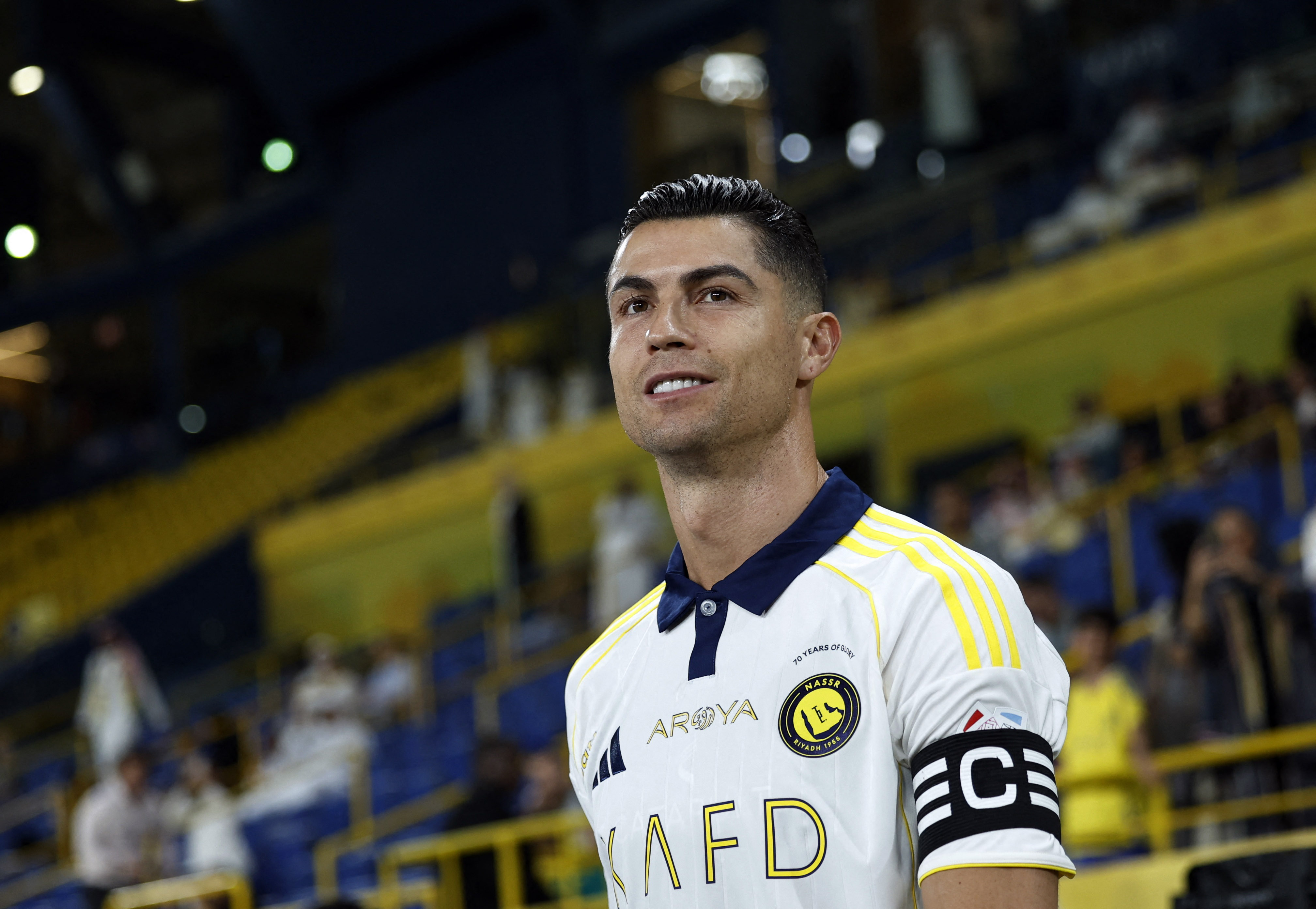 Al Nassr's Cristiano Ronaldo before the match