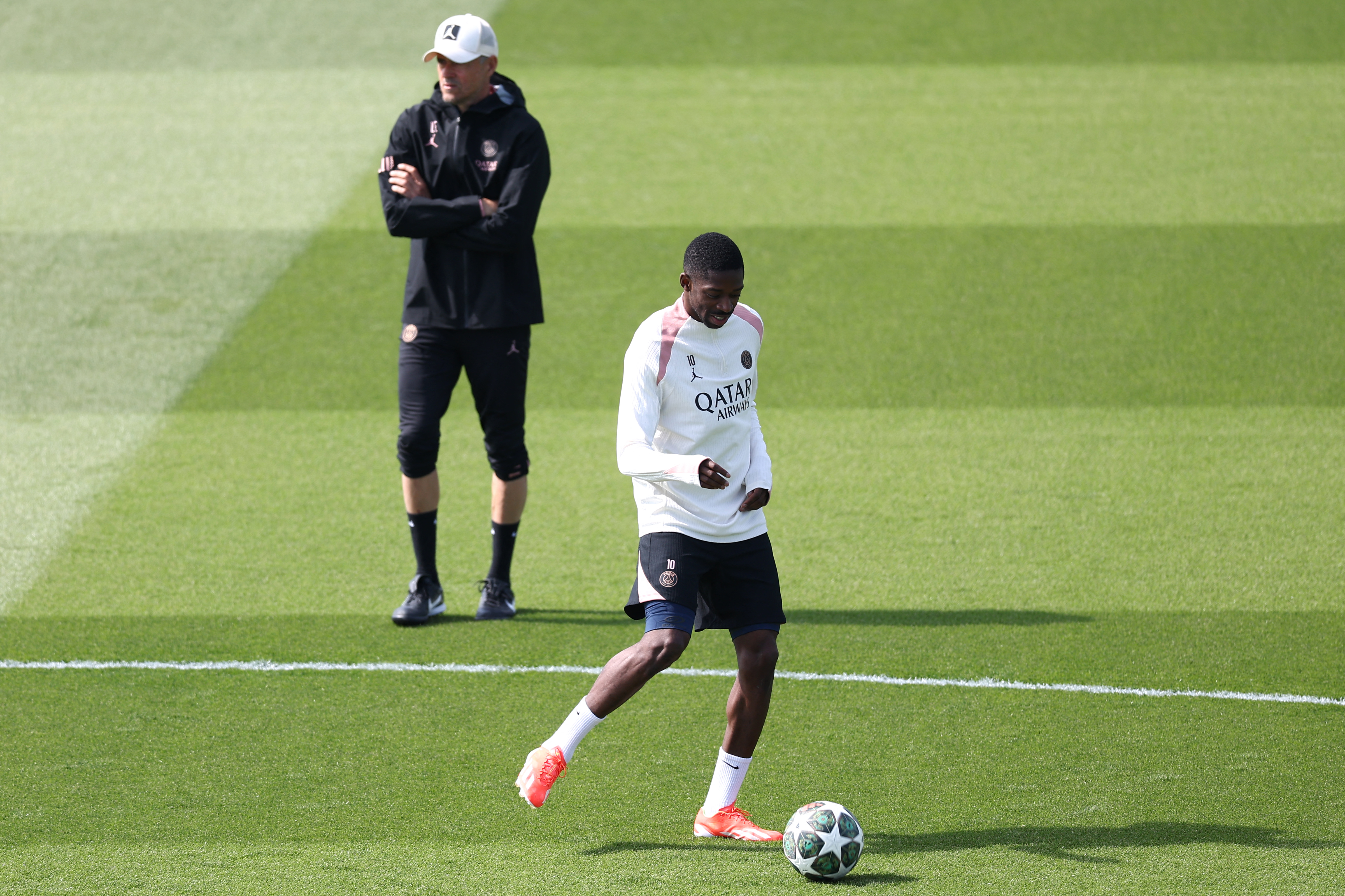 Ousmane Dembele in action.