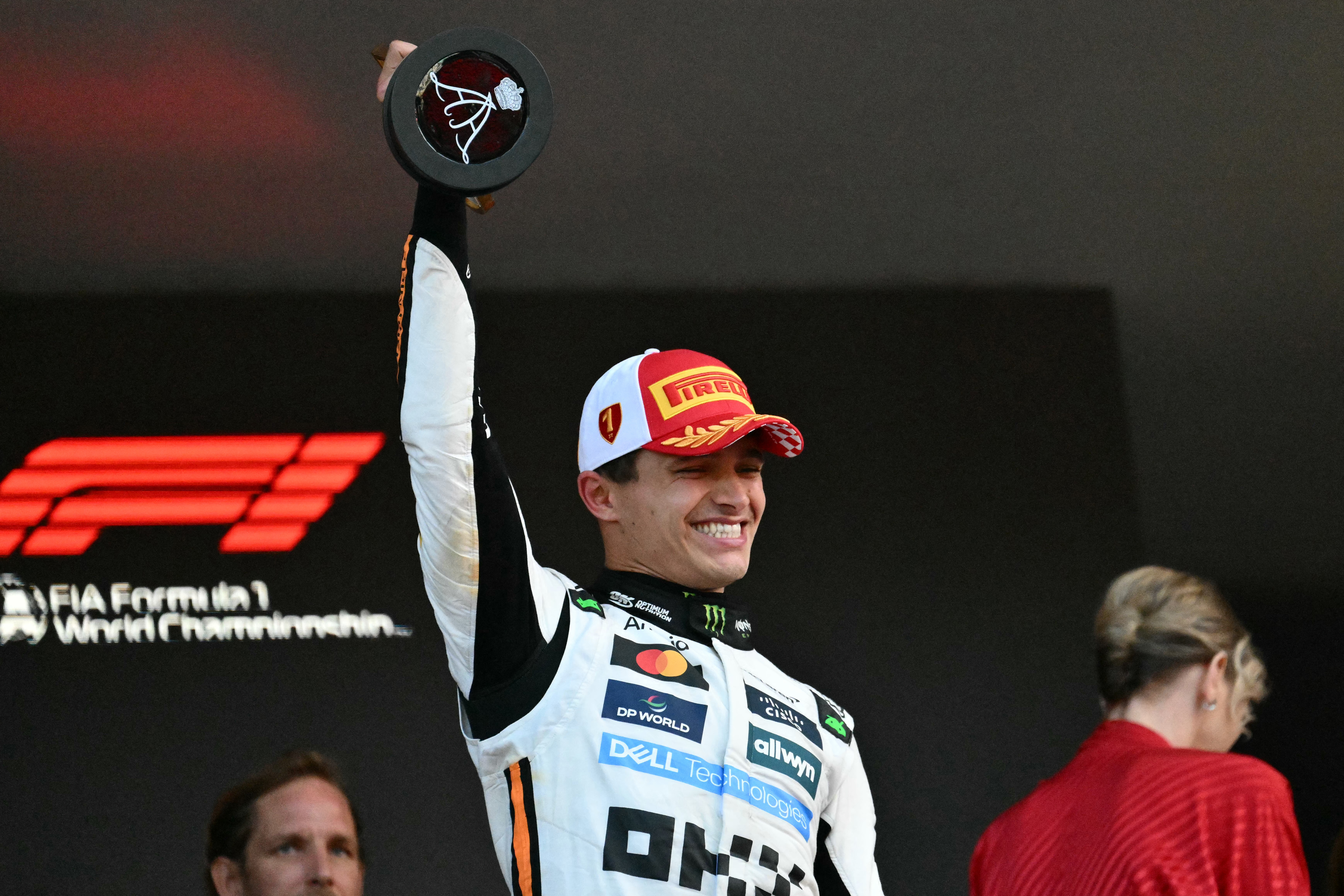 Lando Norris reacts.