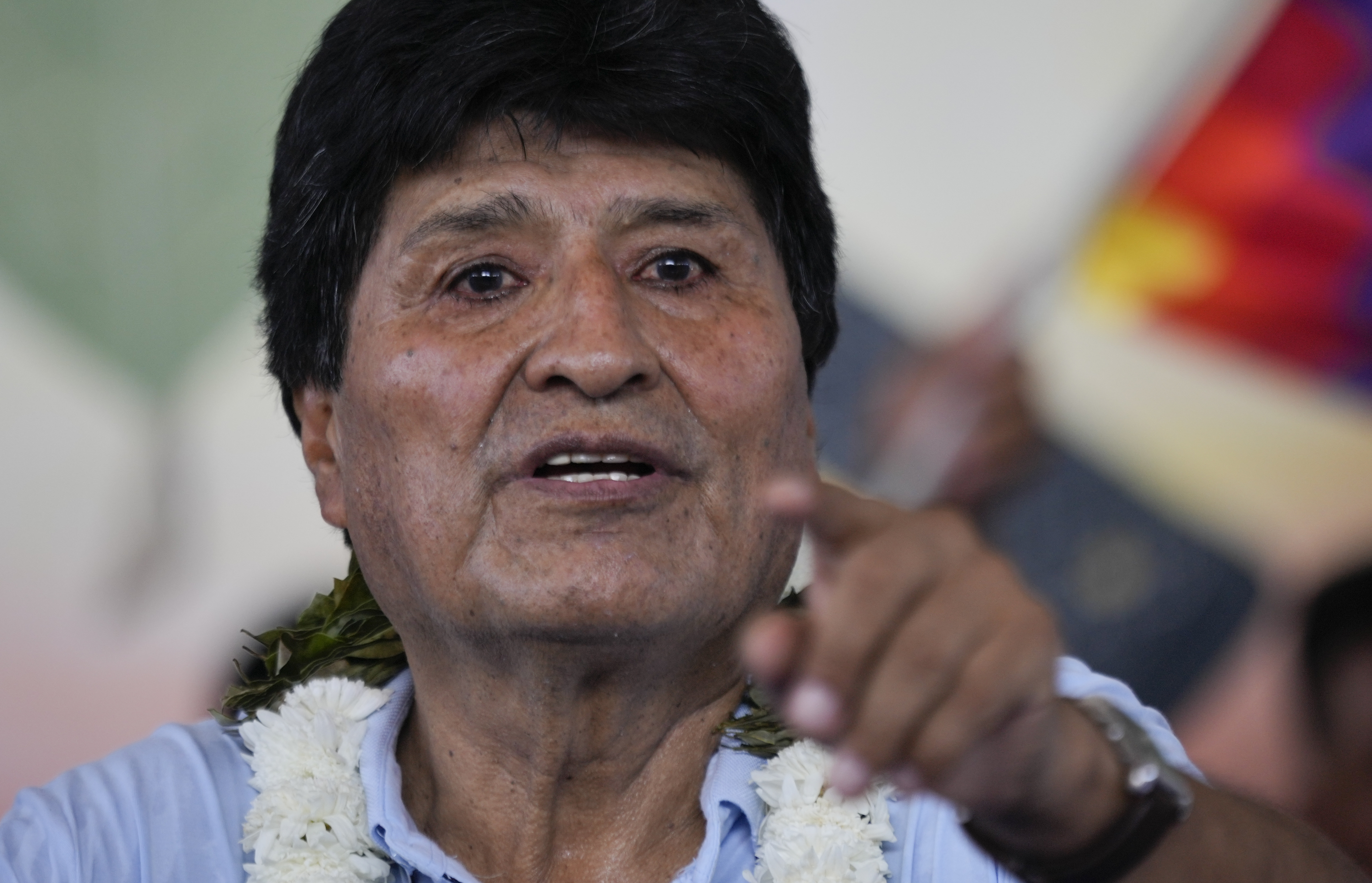 Evo Morales points