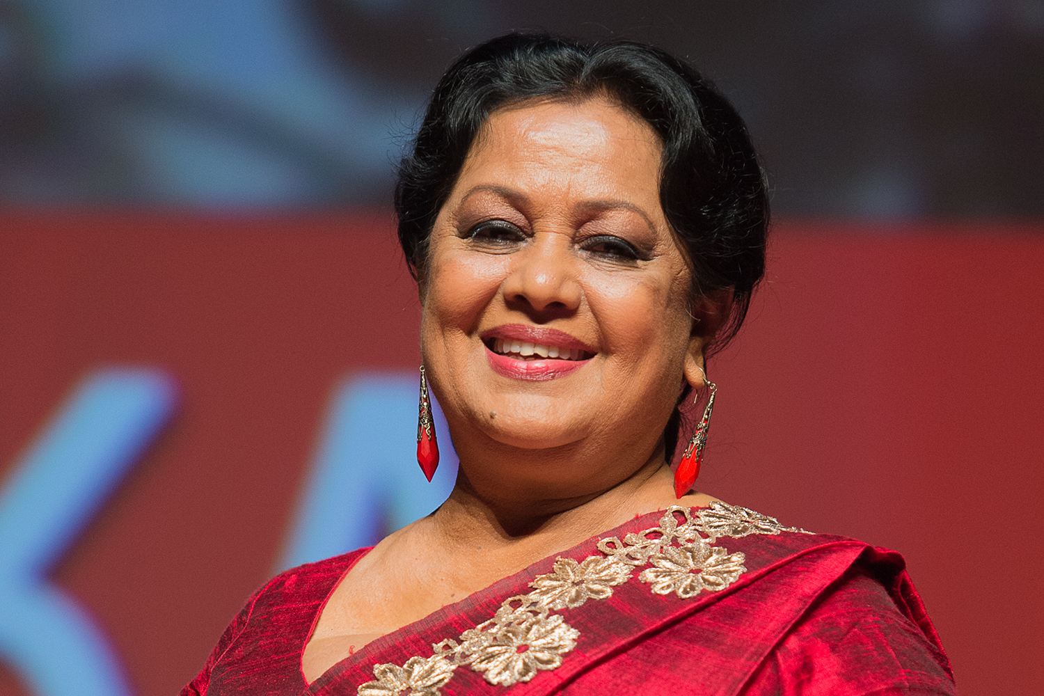 Sri Lankan actress Malini Fonseka awarded during the Deauville film festival on March 5, 2014 in Deauville, France. Fonseka died in Colombo, Sri Lanka, on May 24, 2025 [FILE: Dominique Charriau/WireImage via Getty]