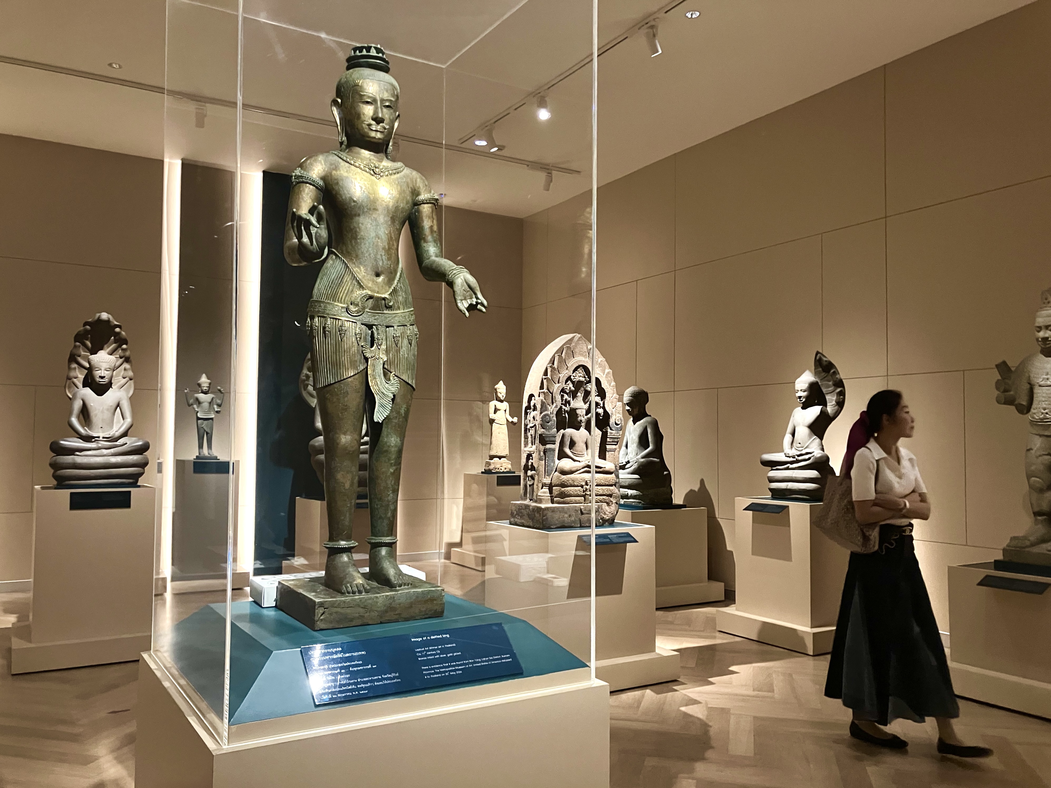 The Golden Boy statue on display at the National Museum Bangkok, Thailand, following its return last year from New York's Metropolitan Museum of Art [Zsombor Peter/Al Jazeera]