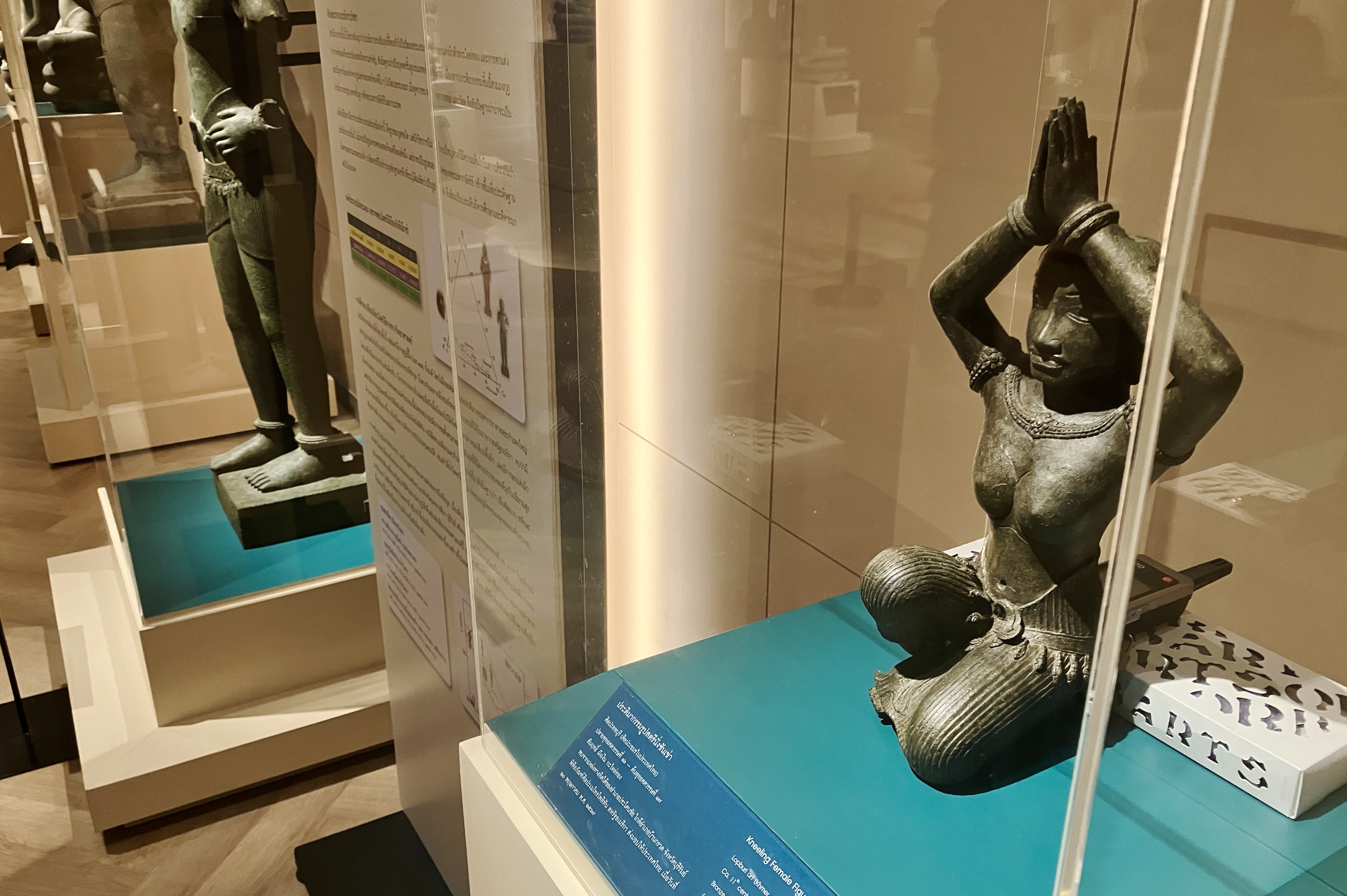 The Kneeling Lady on display at the National Museum Bangkok, Thailand, following its return last year from New York's Metropolitan Museum of Art [Zsombor Peter/Al Jazeera] 
