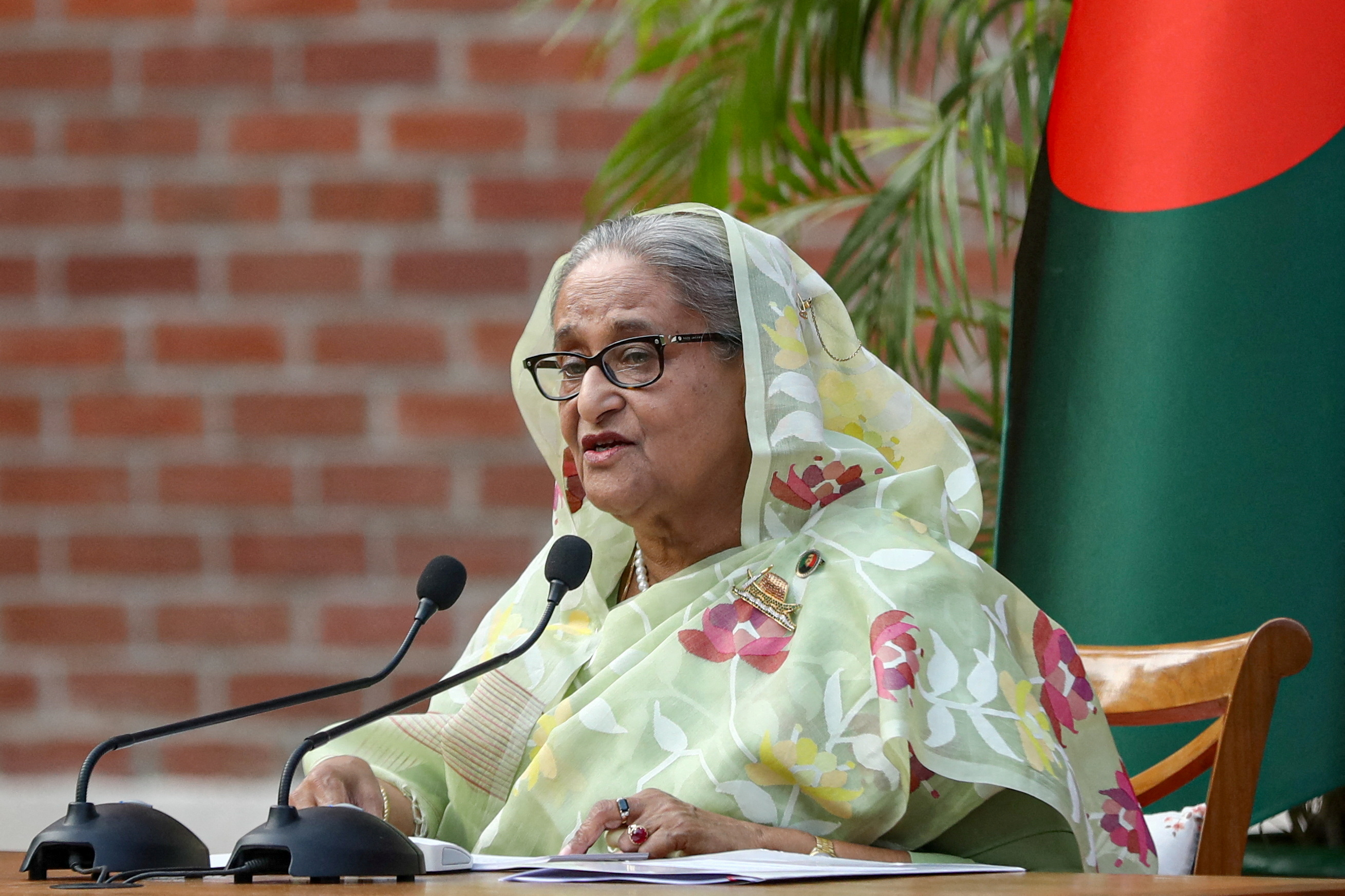 Sheikh Hasina, the deposed prime minister of Bangladesh and chair of Bangladesh Awami League [File: Mohammad Ponir Hossain/Reuters]
