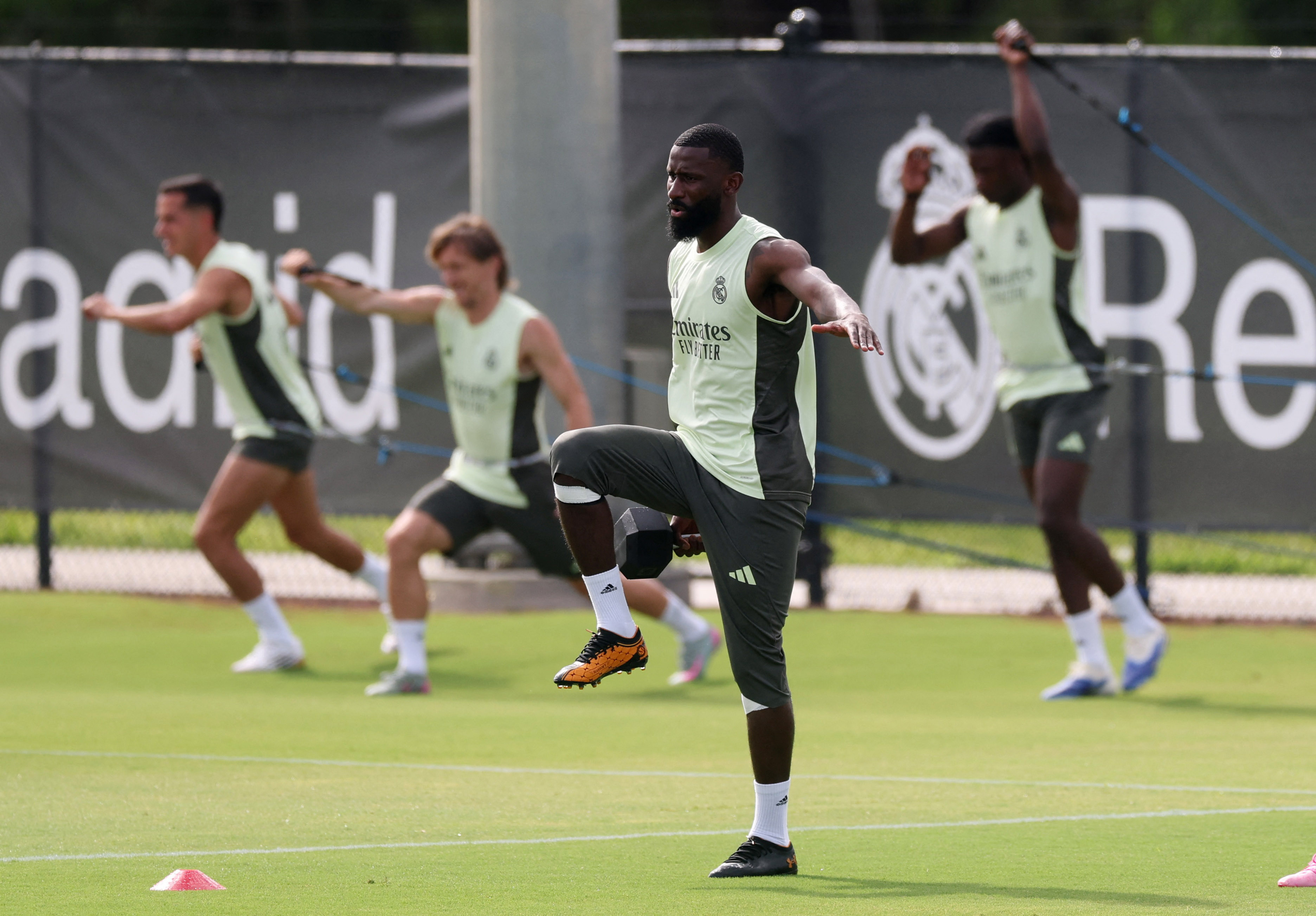 Real Madrid's Antonio Rudiger during training at the FIFA Club World Cup