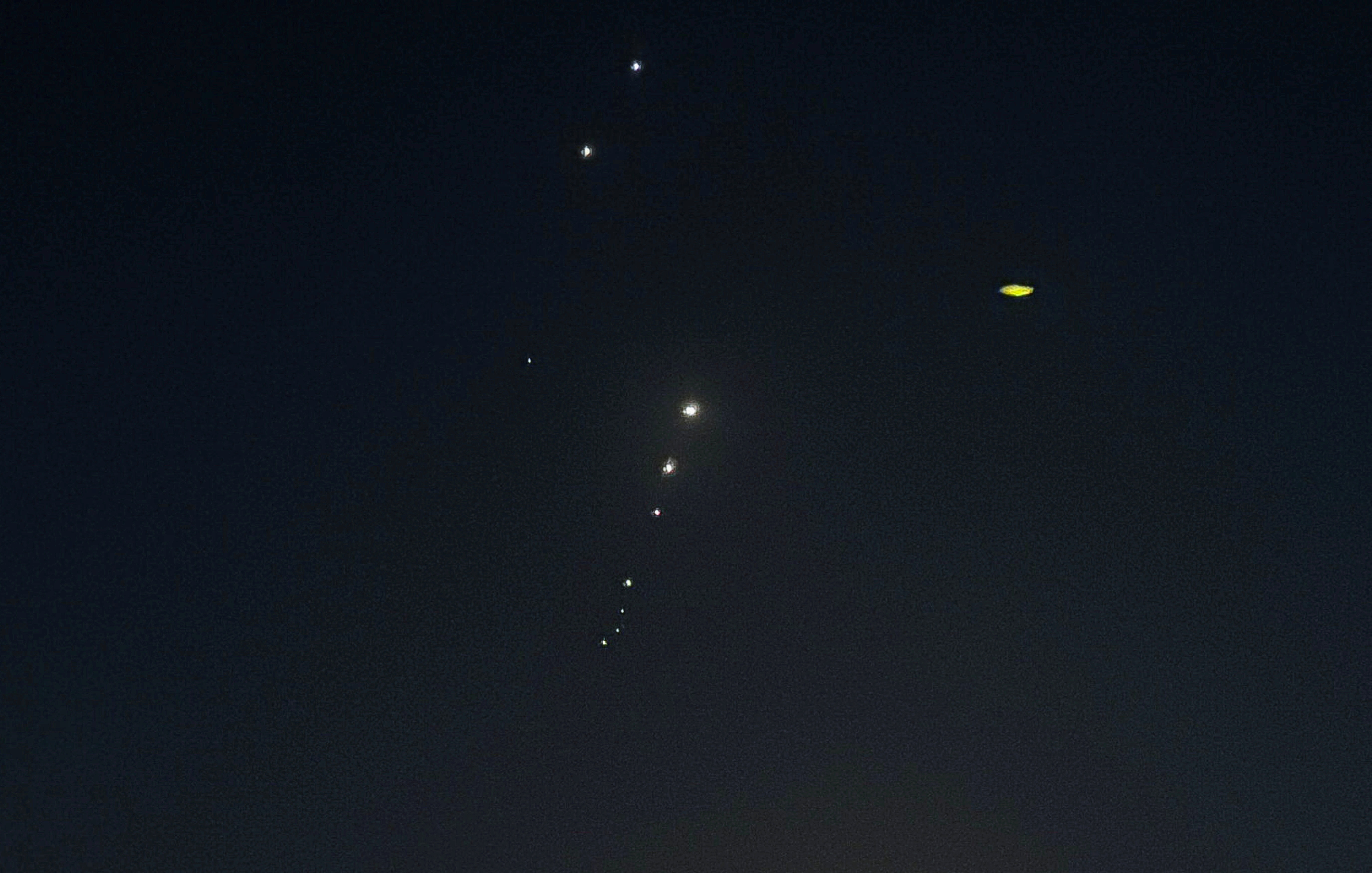 Interceptor missiles are fired, after Iran's armed forces say they targeted the Al-Udeid base in a missile attack, as seen from Doha