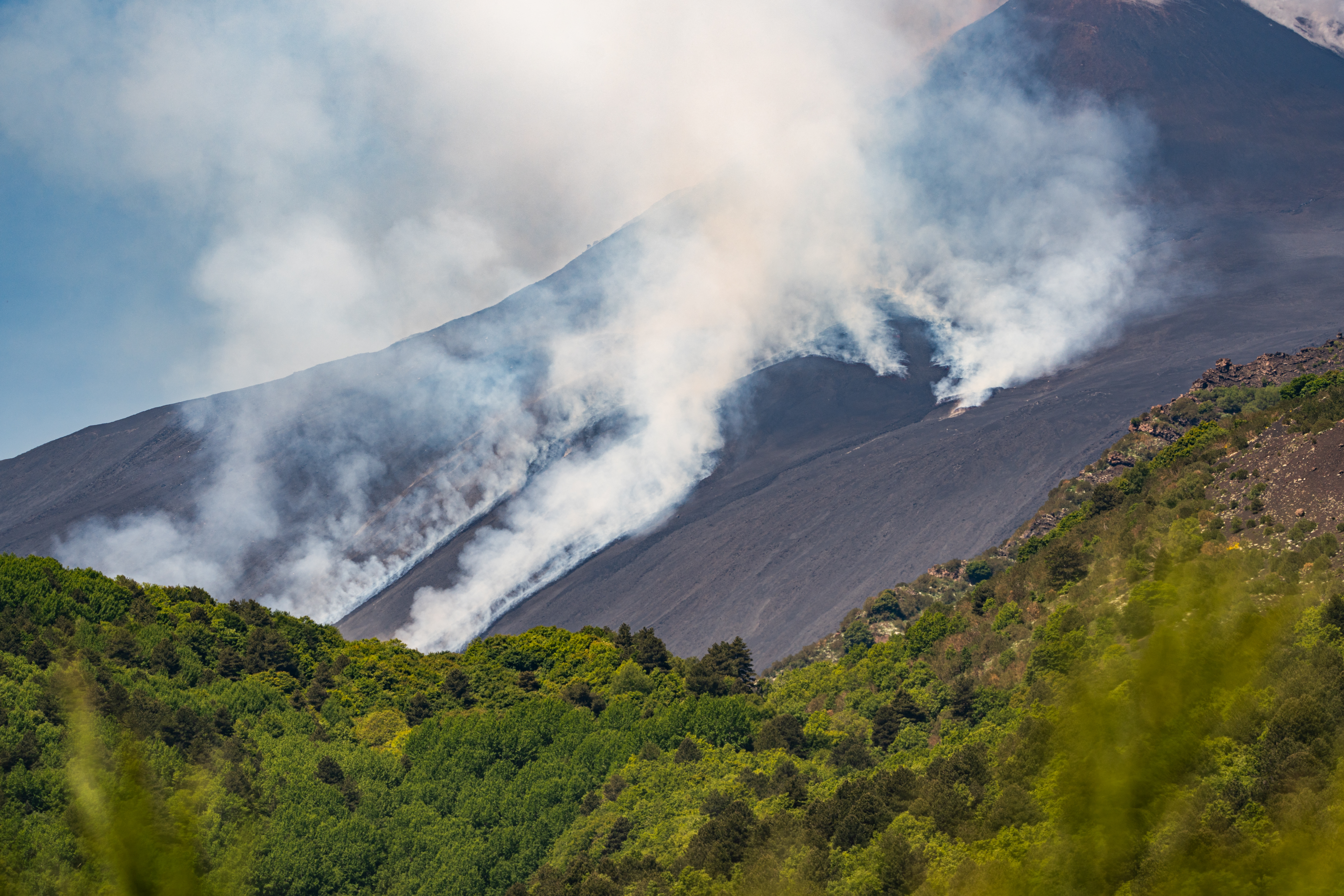 A huge plume of ash, gas and rock spewed forth from Italy's Mount Etna, Europe's largest active volcano.