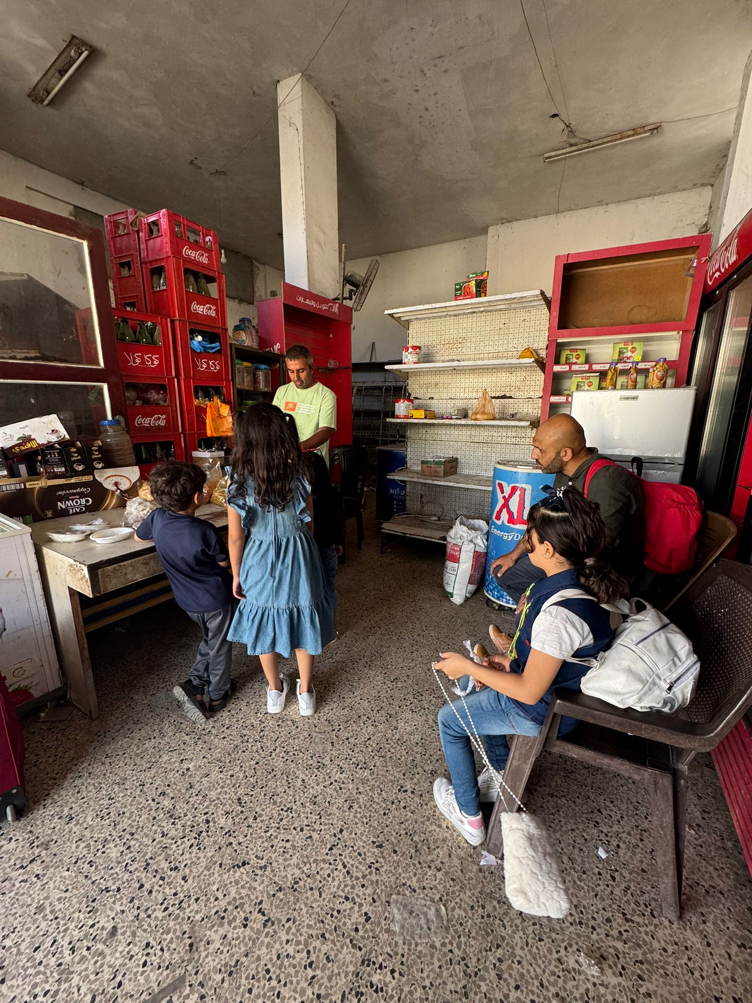A shop with empty shelves