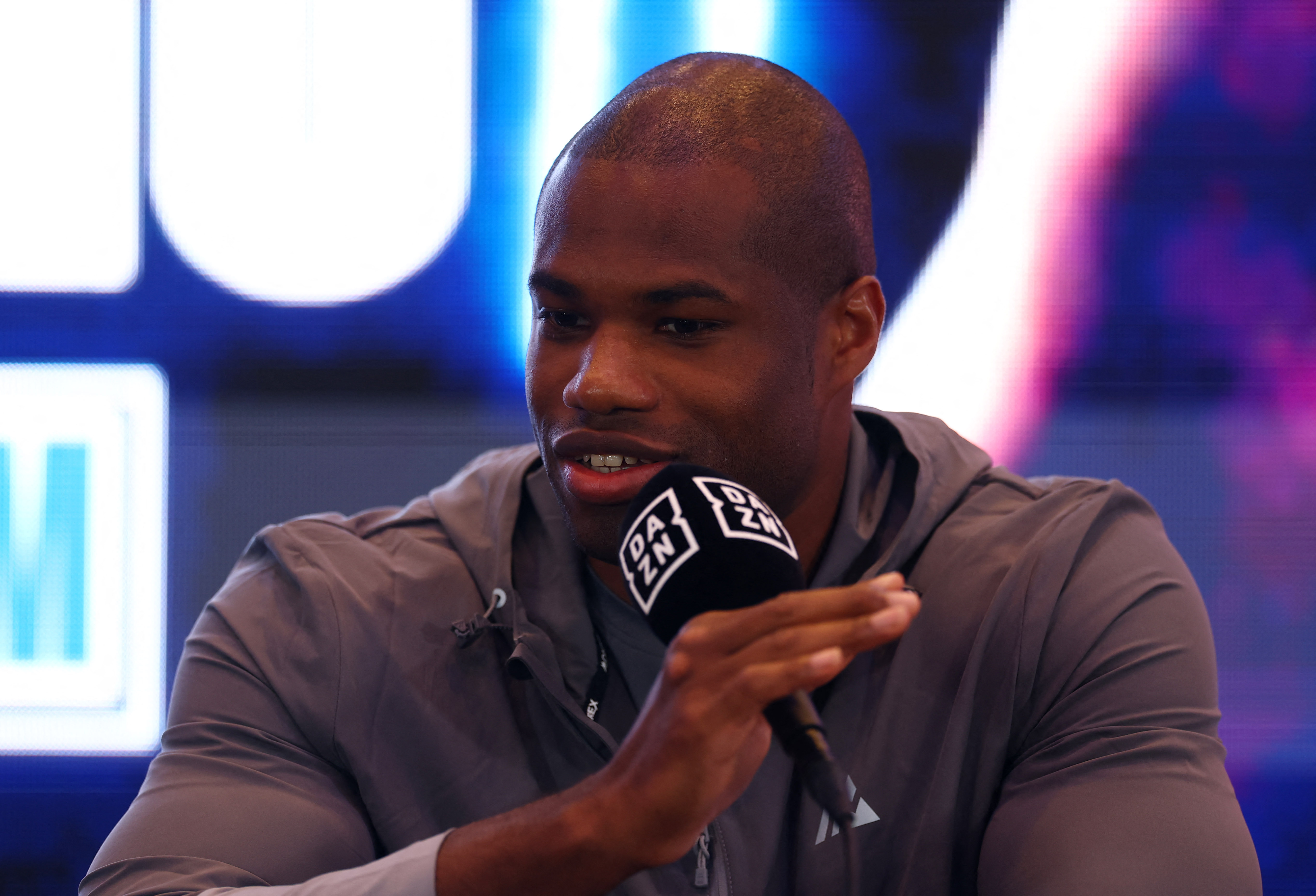 Daniel Dubois reacts.