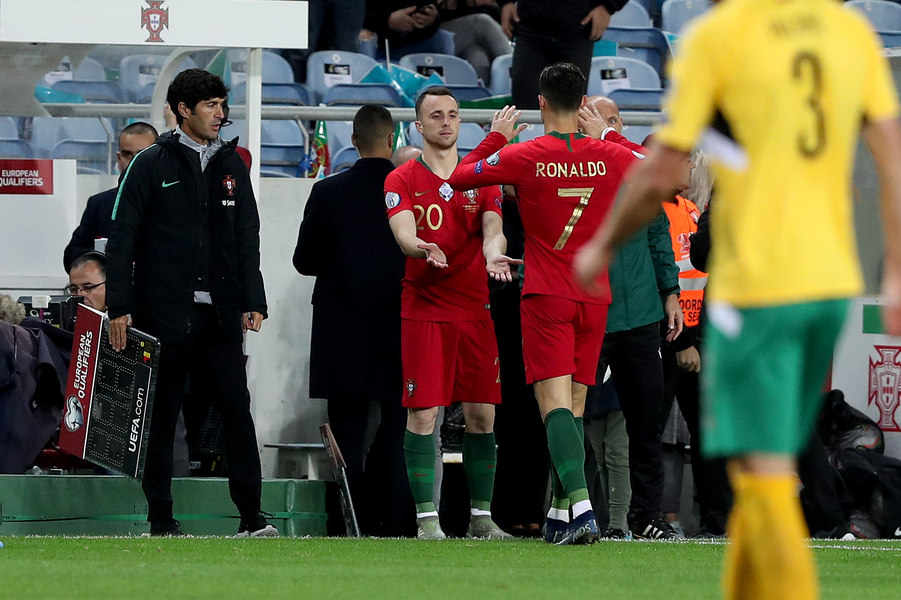 Cristiano Ronaldo and Diogo Jota.