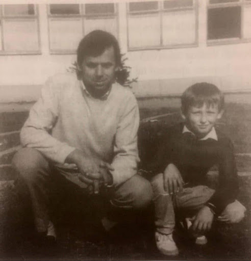Emir Bektic [right], age 10, with his father Rezdep [Photo courtesy of Emir Bektic]